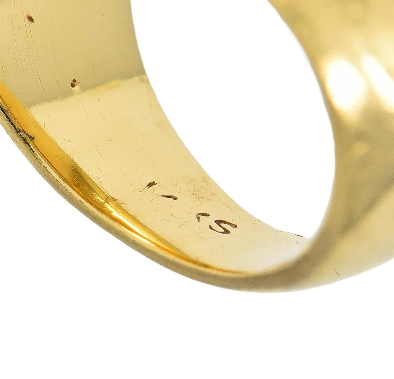 Victorian 14 Karat Yellow Gold Antique Heraldic Crest Intaglio Unisex Signet Ring - Image 8
