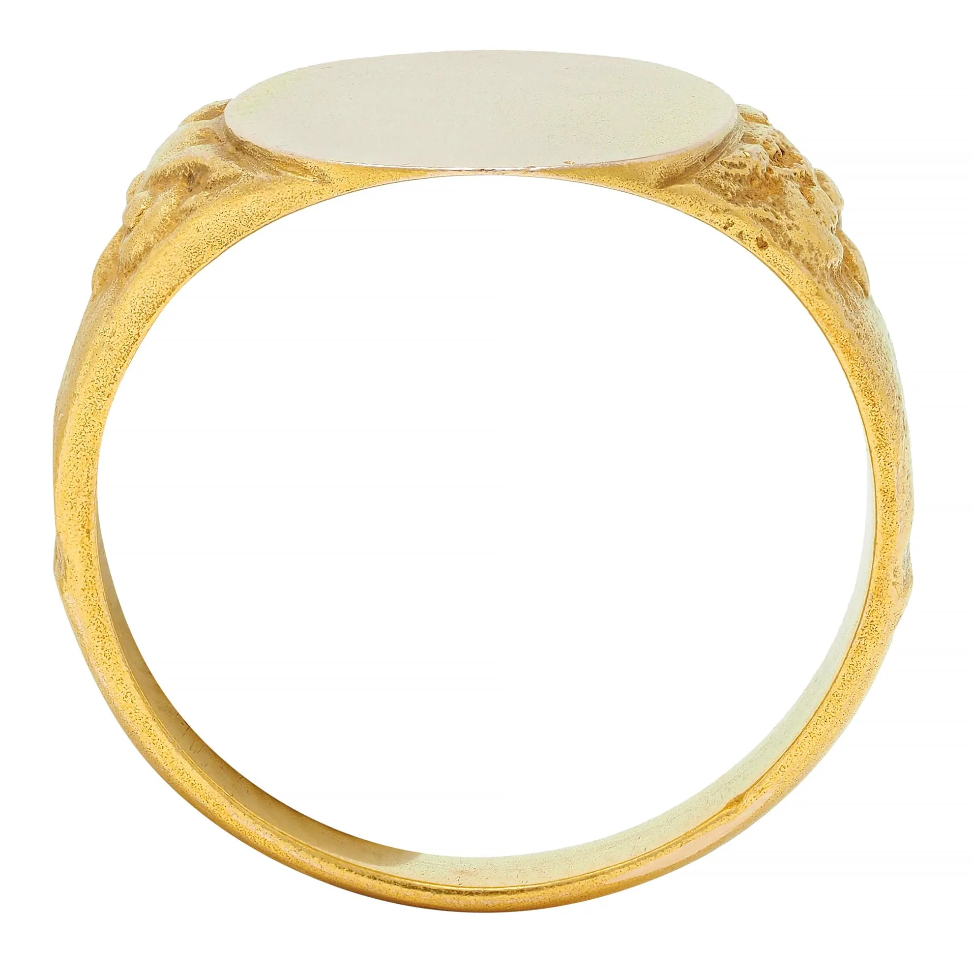 Victorian 14 Karat Yellow Gold Owl Antique Unisex Bird Animal Signet Ring - Image 10