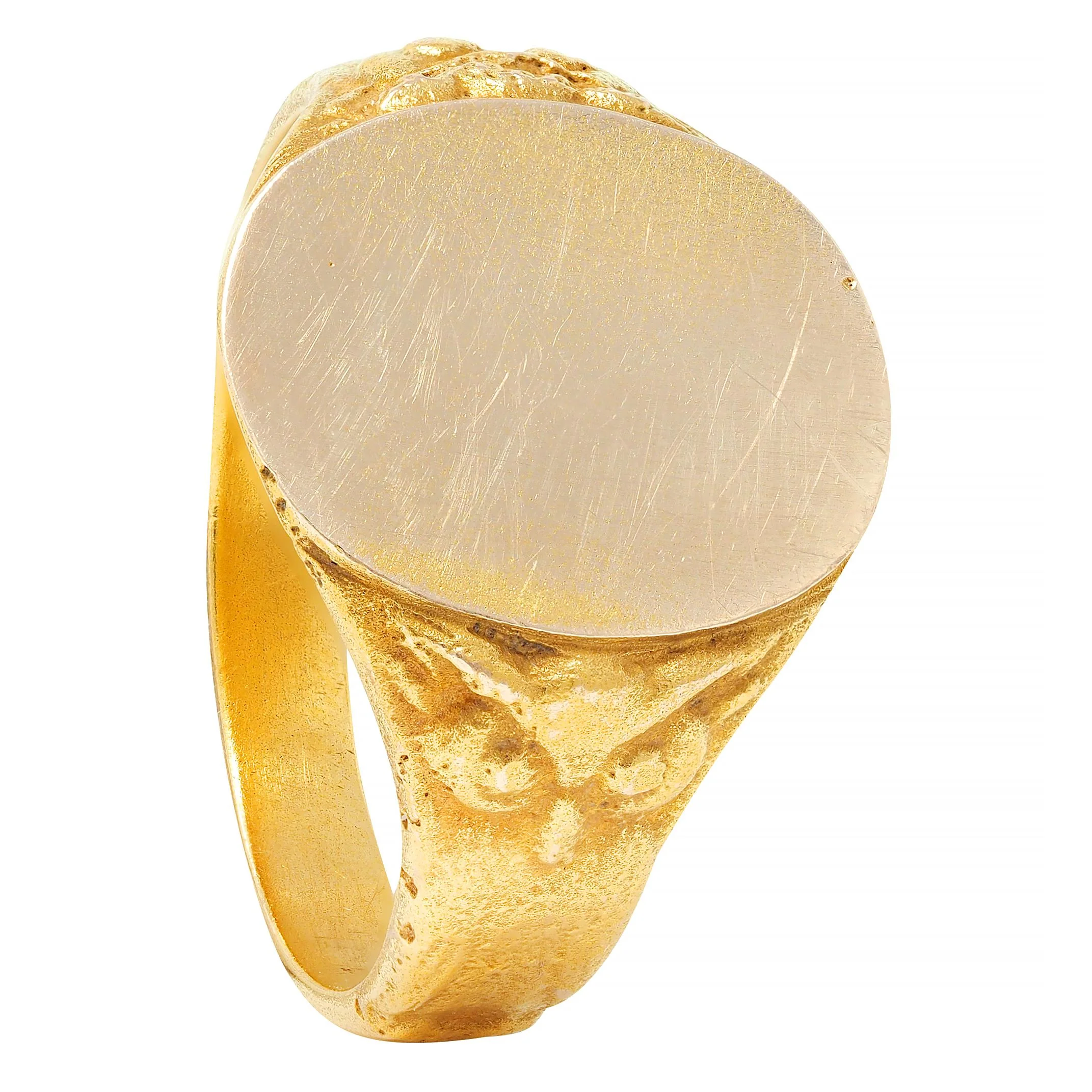Victorian 14 Karat Yellow Gold Owl Antique Unisex Bird Animal Signet Ring - Image 11
