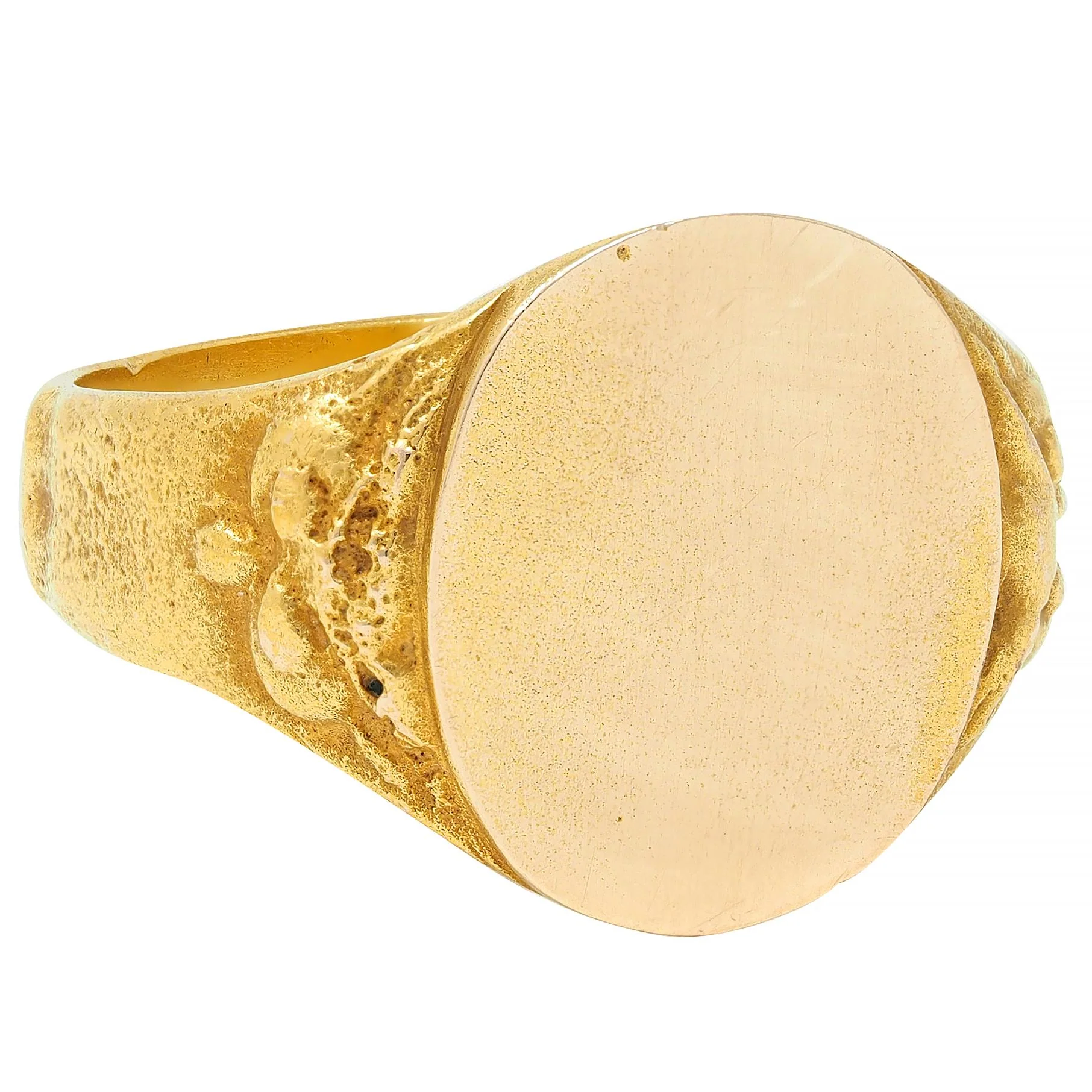 Victorian 14 Karat Yellow Gold Owl Antique Unisex Bird Animal Signet Ring - Image 8