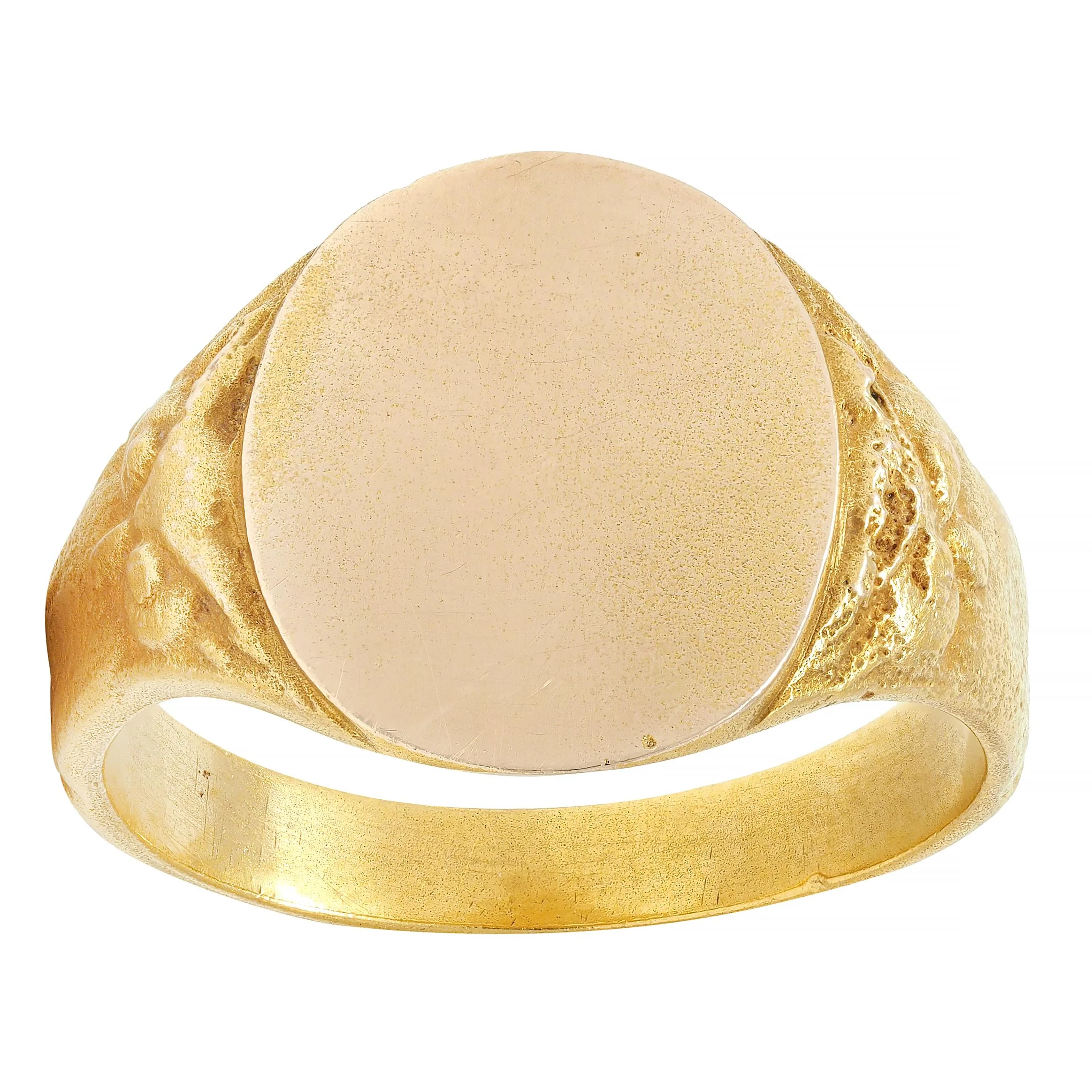 Victorian 14 Karat Yellow Gold Owl Antique Unisex Bird Animal Signet Ring - Image 9