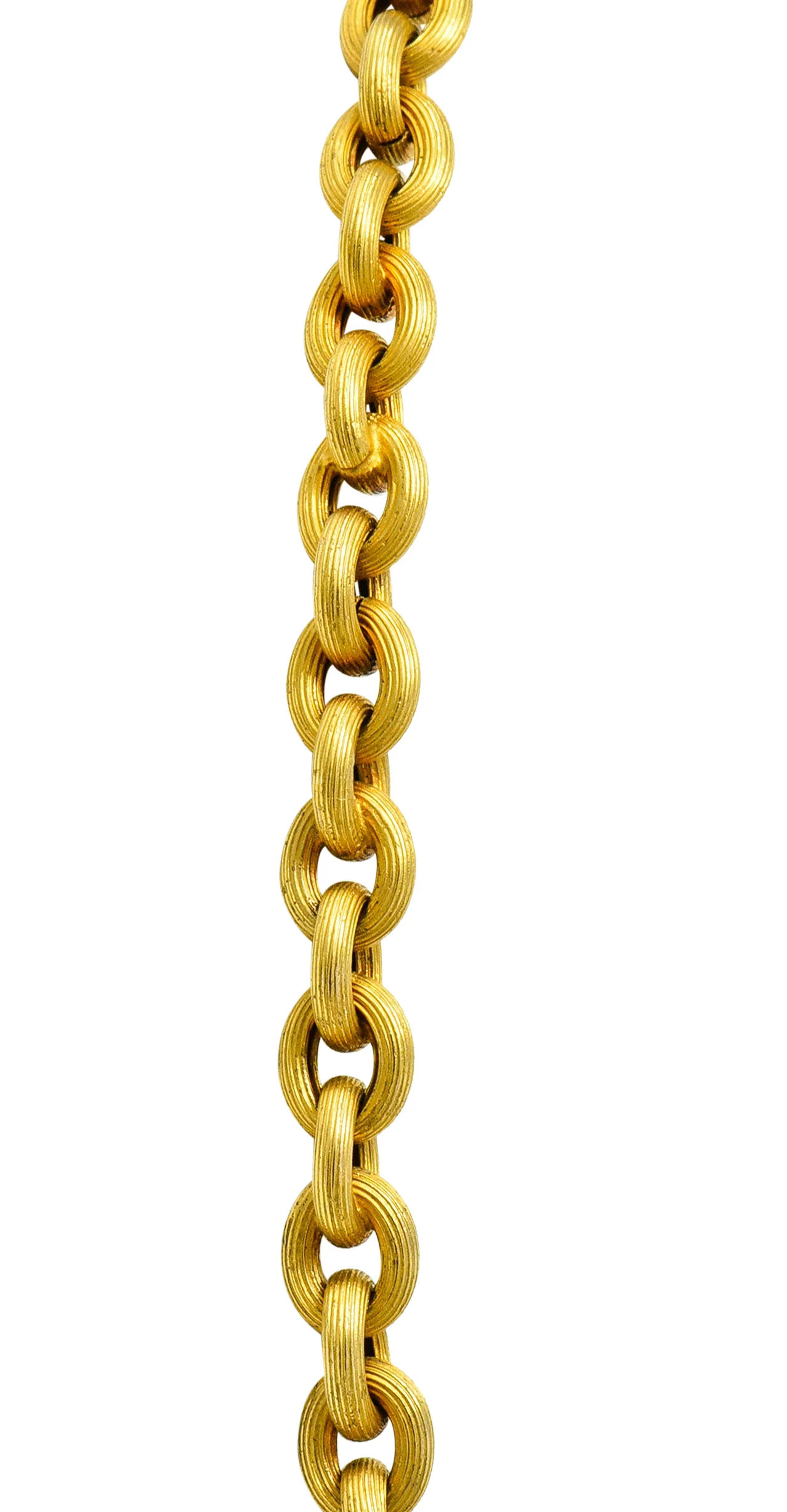 Victorian 18 Karat Gold 19 Inch Cable Chain Necklace - Image 4