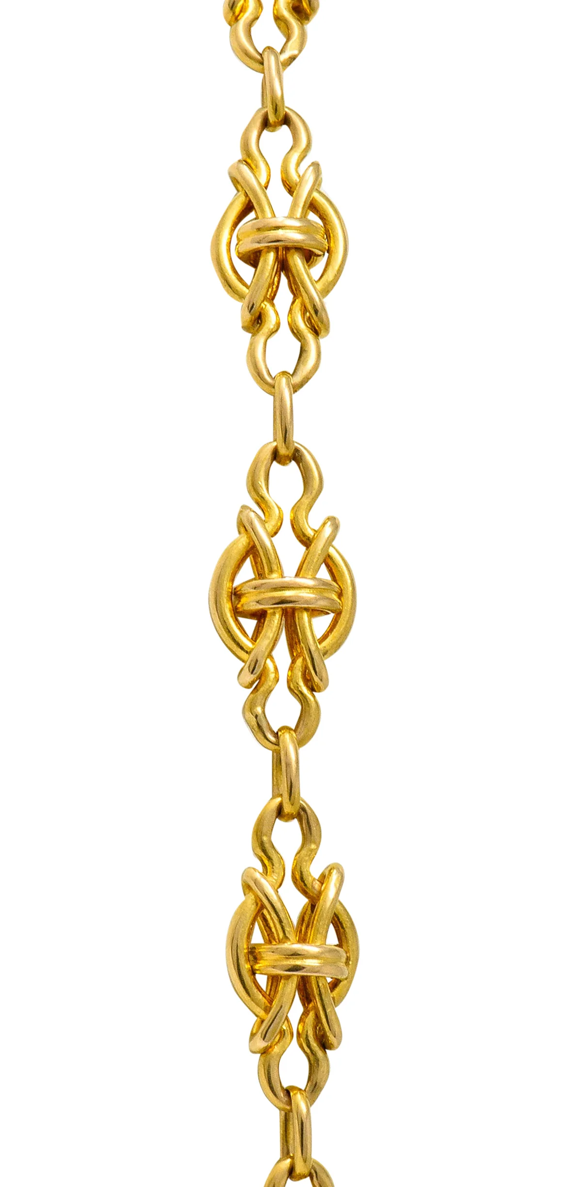 Victorian 18 Karat Gold 29 Inch Long Chain Necklace Circa 1900 - Image 4