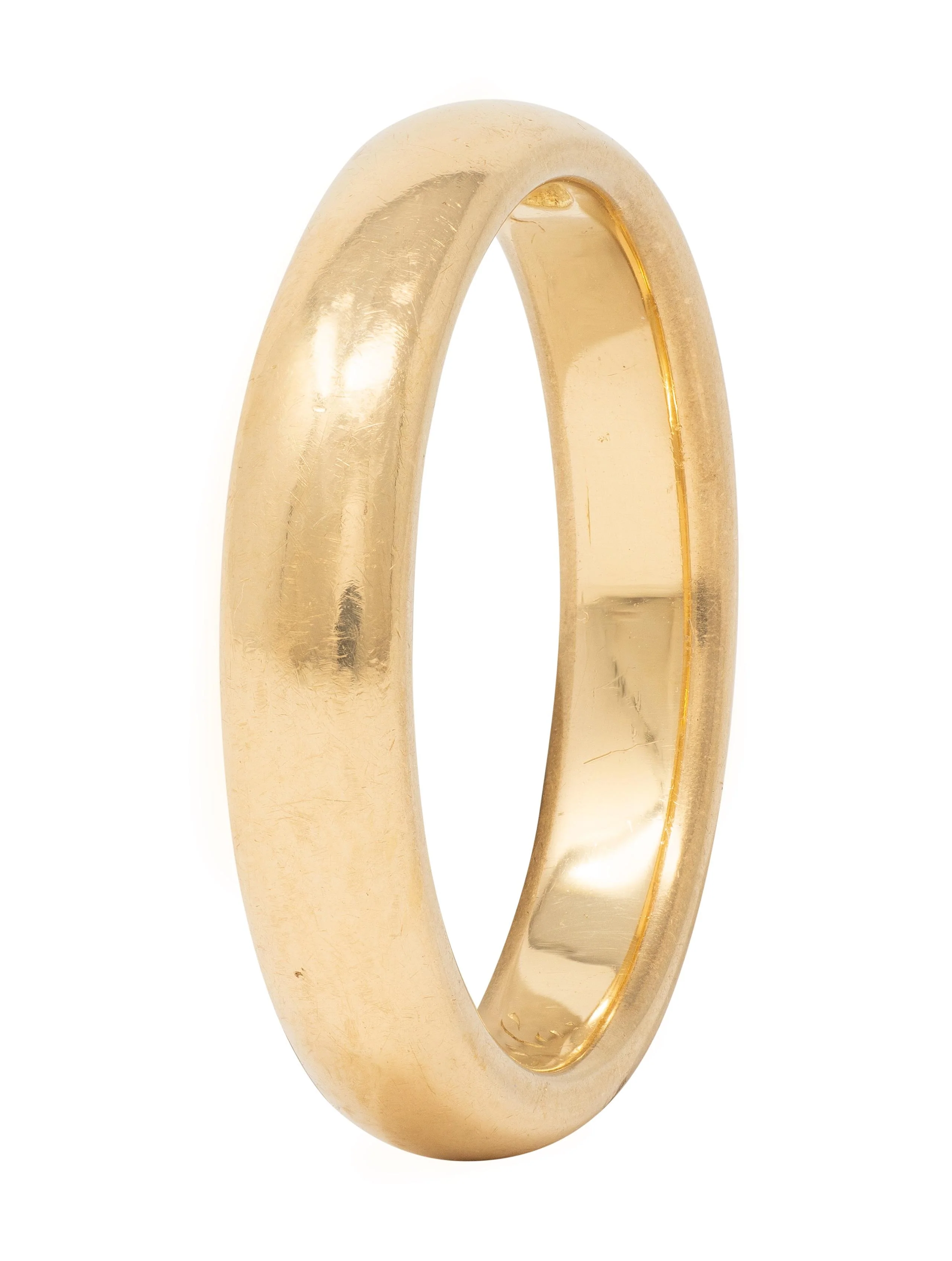 Victorian 18 Karat Yellow Gold Antique Unisex Wedding Band Ring - Image 2