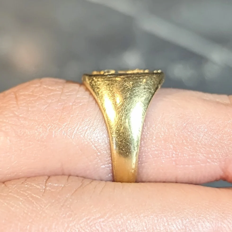 Victorian 18 Karat Yellow Gold Heraldic Lion Intaglio Antique Unisex Signet Ring - Image 16