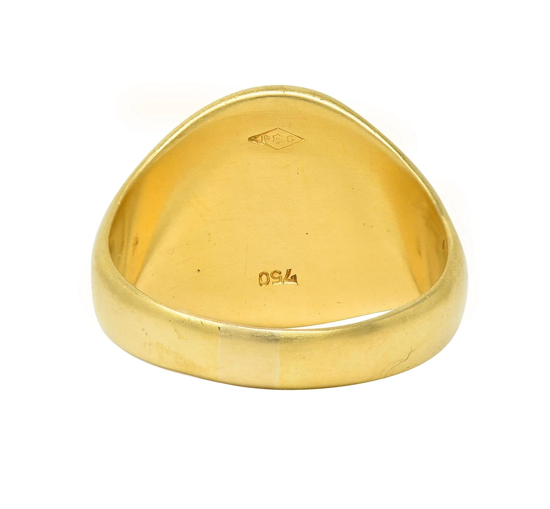 Victorian 18 Karat Yellow Gold Heraldic Lion Intaglio Antique Unisex Signet Ring - Image 4