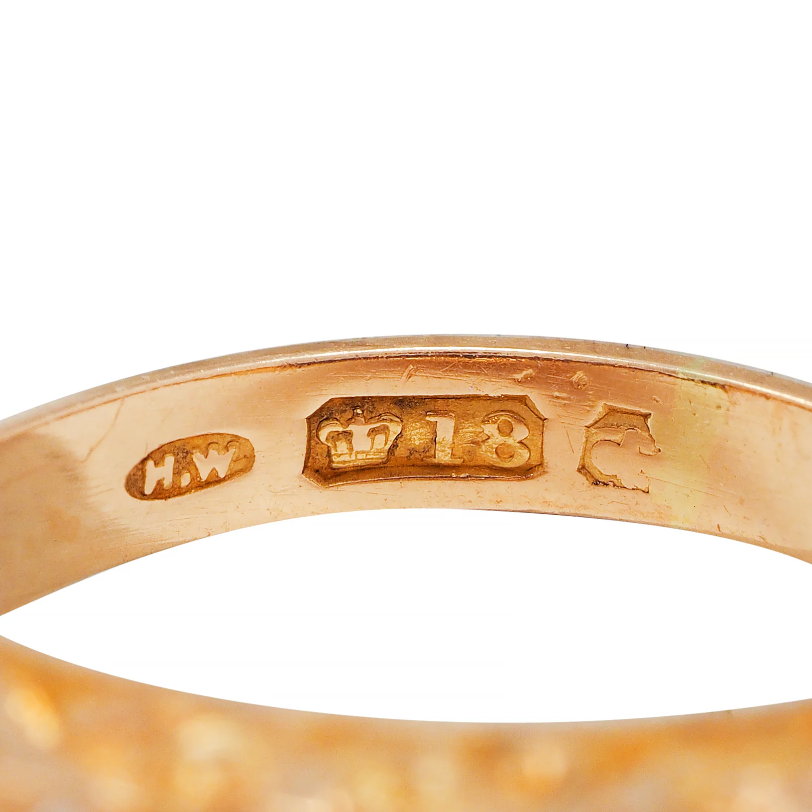 Victorian 4.10 CTW No Heat Sapphire Diamond 18 Karat Yellow Gold Antique Five Stone Band Ring GIA - Image 8