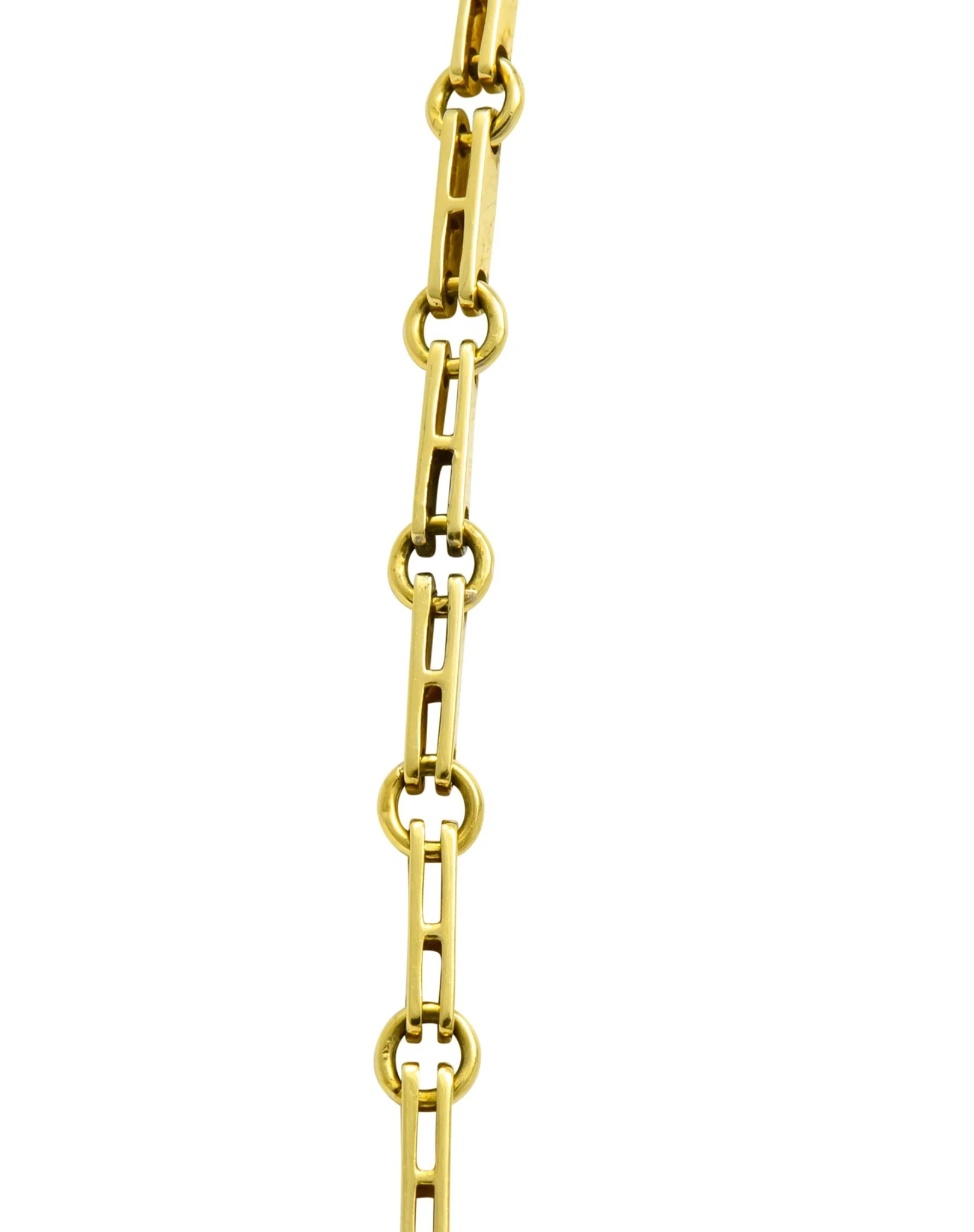 Victorian 7.95 CTW Diamond Ruby Pearl 18 Karat Gold Fringe Necklace - Image 6