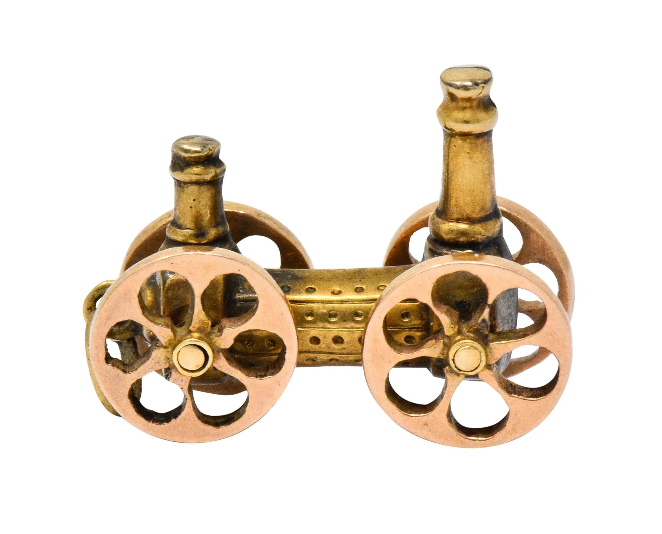 Victorian Articulated 18 Karat Gold Royal George Steam Engine Charm - Image 2