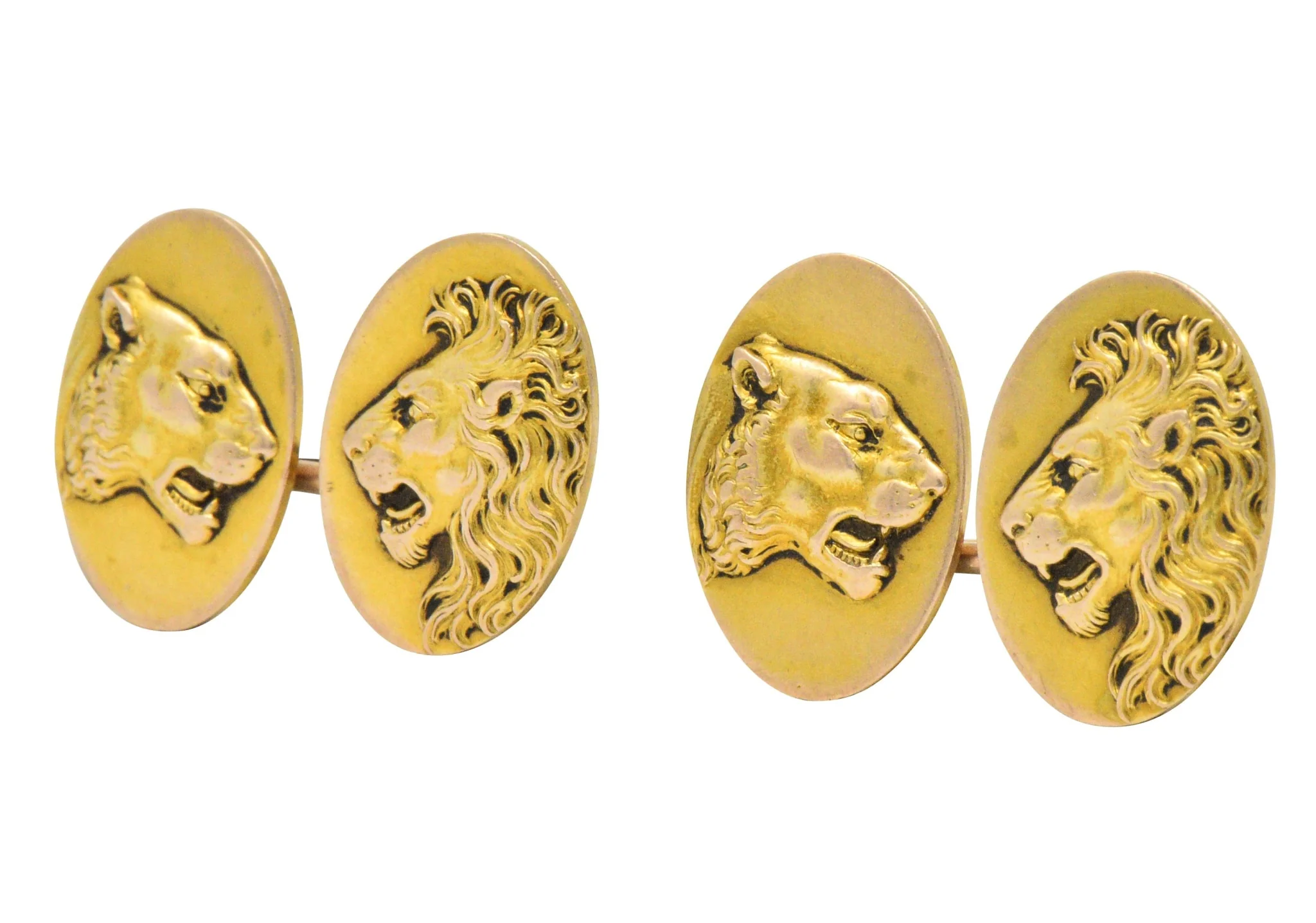 Victorian B.K. & Co. 14 Karat Gold Cufflinks - Image 2