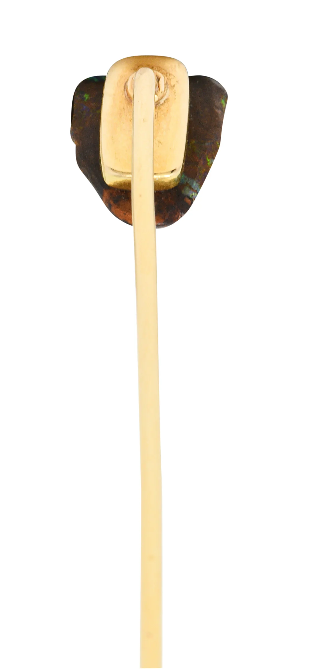 Victorian Carved Boulder Opal 14 Karat Gold Stickpin - Image 3