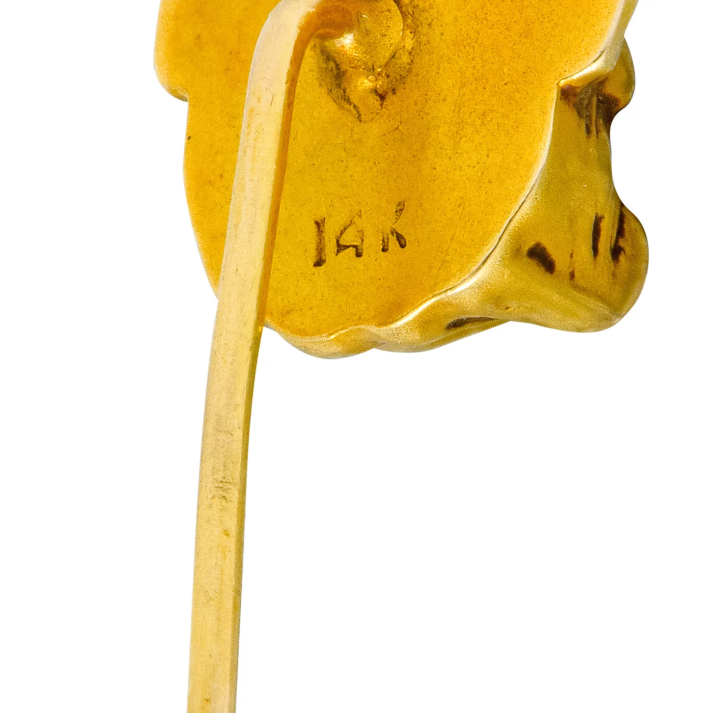 Victorian Diamond 14 Karat Gold Bulldog Stickpin - Image 5