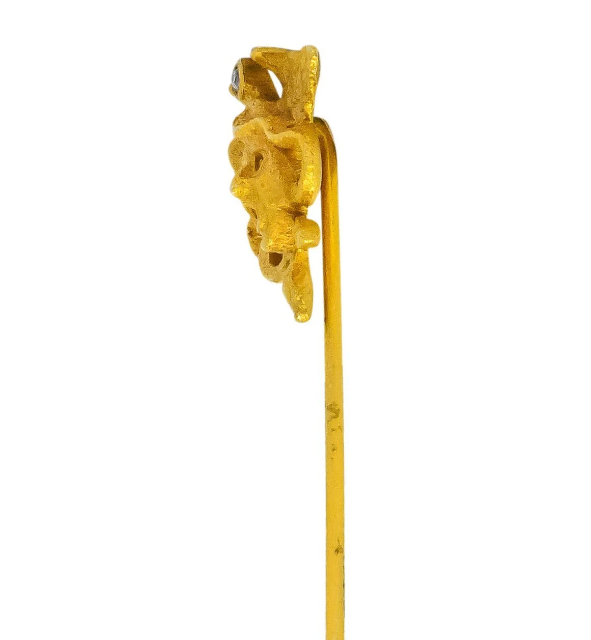 Victorian Diamond 14 Karat Gold Medusa Stickpin - Image 2