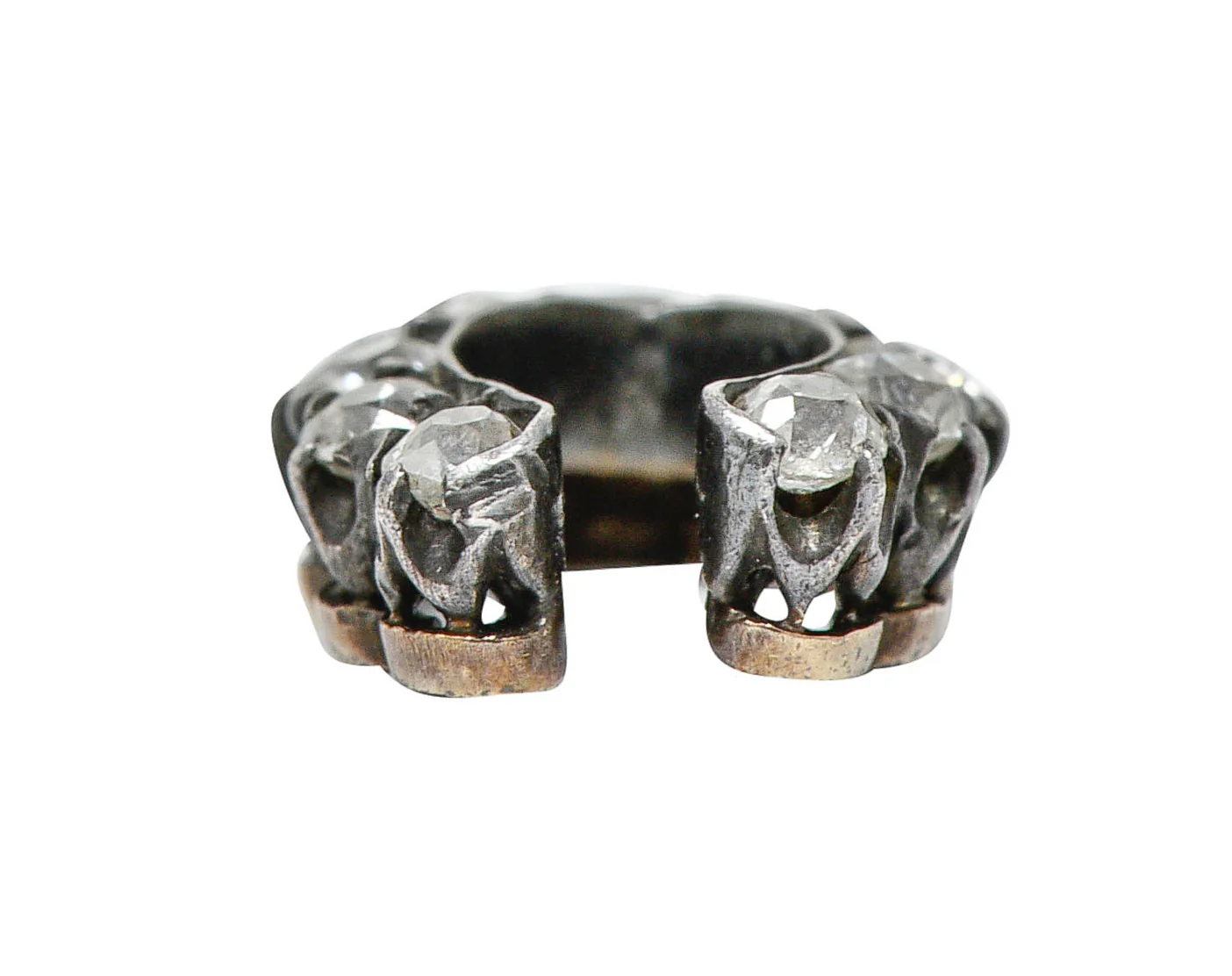 Victorian Diamond Silver-Topped 18 Karat Gold Horseshoe Charm - Image 6