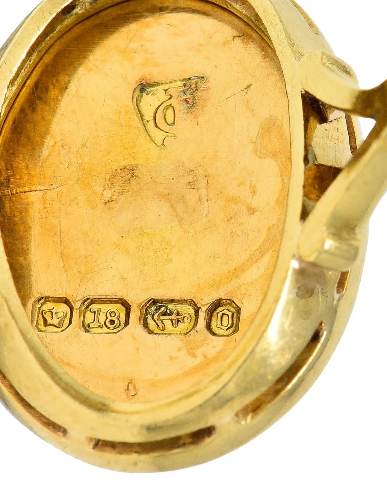 Victorian Enamel 18 Karat Yellow Gold Border Collie Dog Antique Signet Ring - Image 7