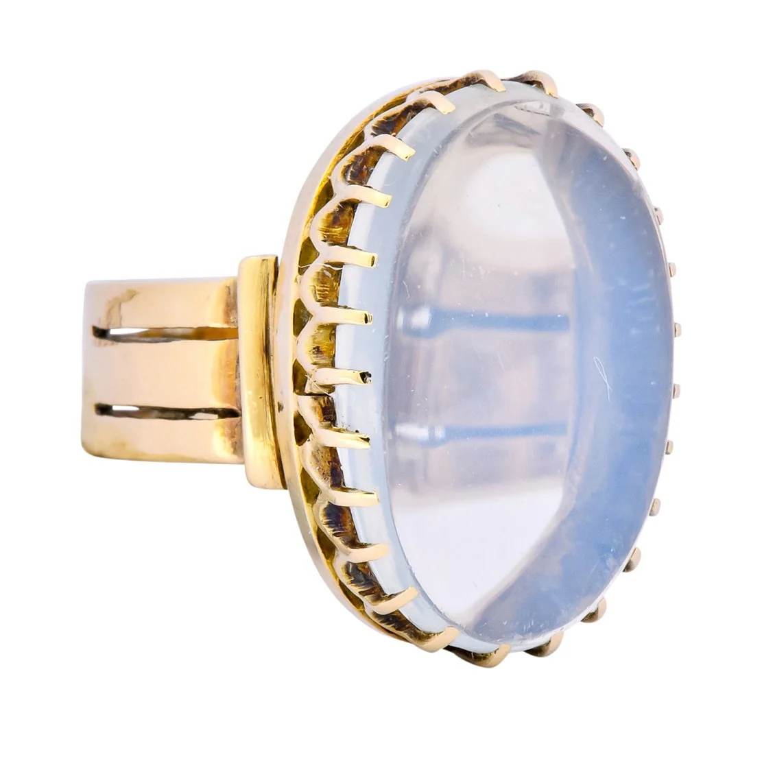Victorian Moonstone 14 Karat Yellow Gold Ring - Image 2