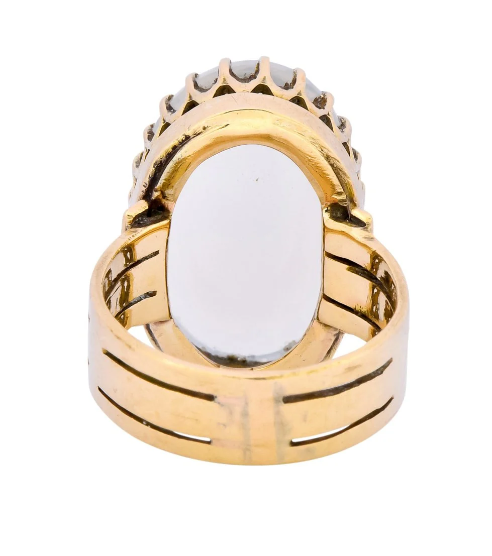 Victorian Moonstone 14 Karat Yellow Gold Ring - Image 4