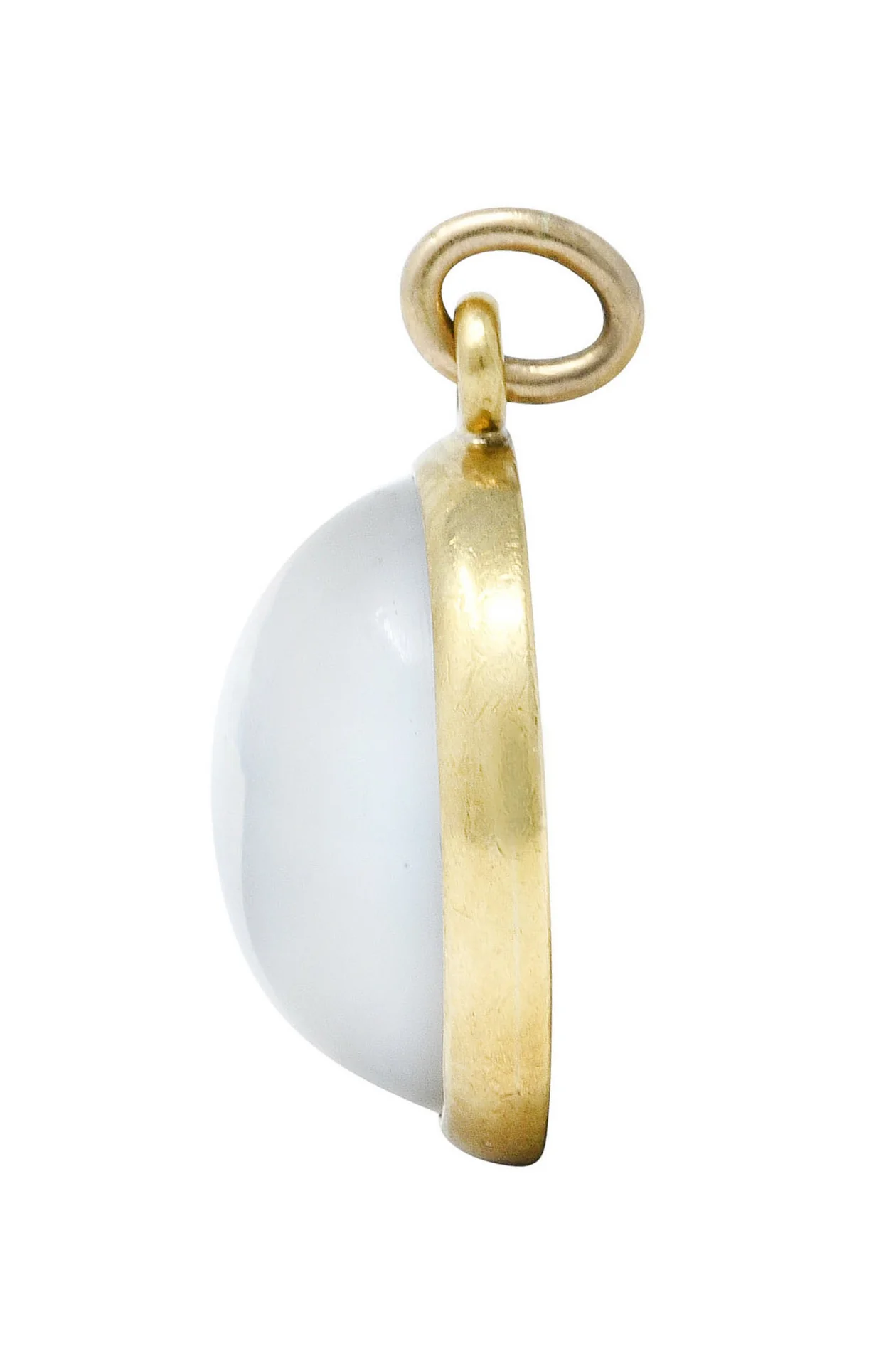 Victorian Rock Crystal Quartz Enamel 18 Karat Gold American Yacht Club Pendant Charm - Image 5