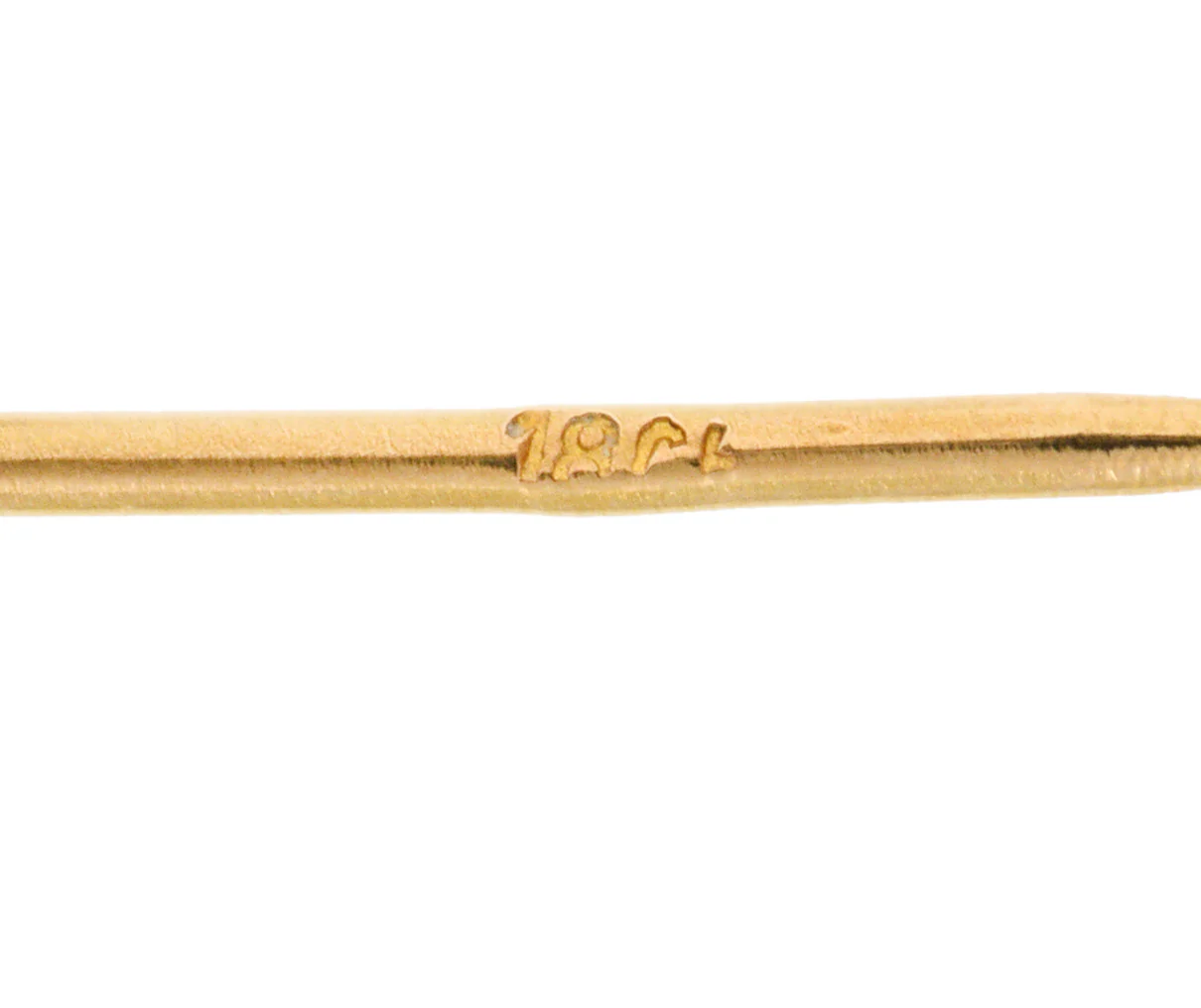 Victorian Rose Cut Diamond 18 Karat Gold Oxen Stickpin - Image 5