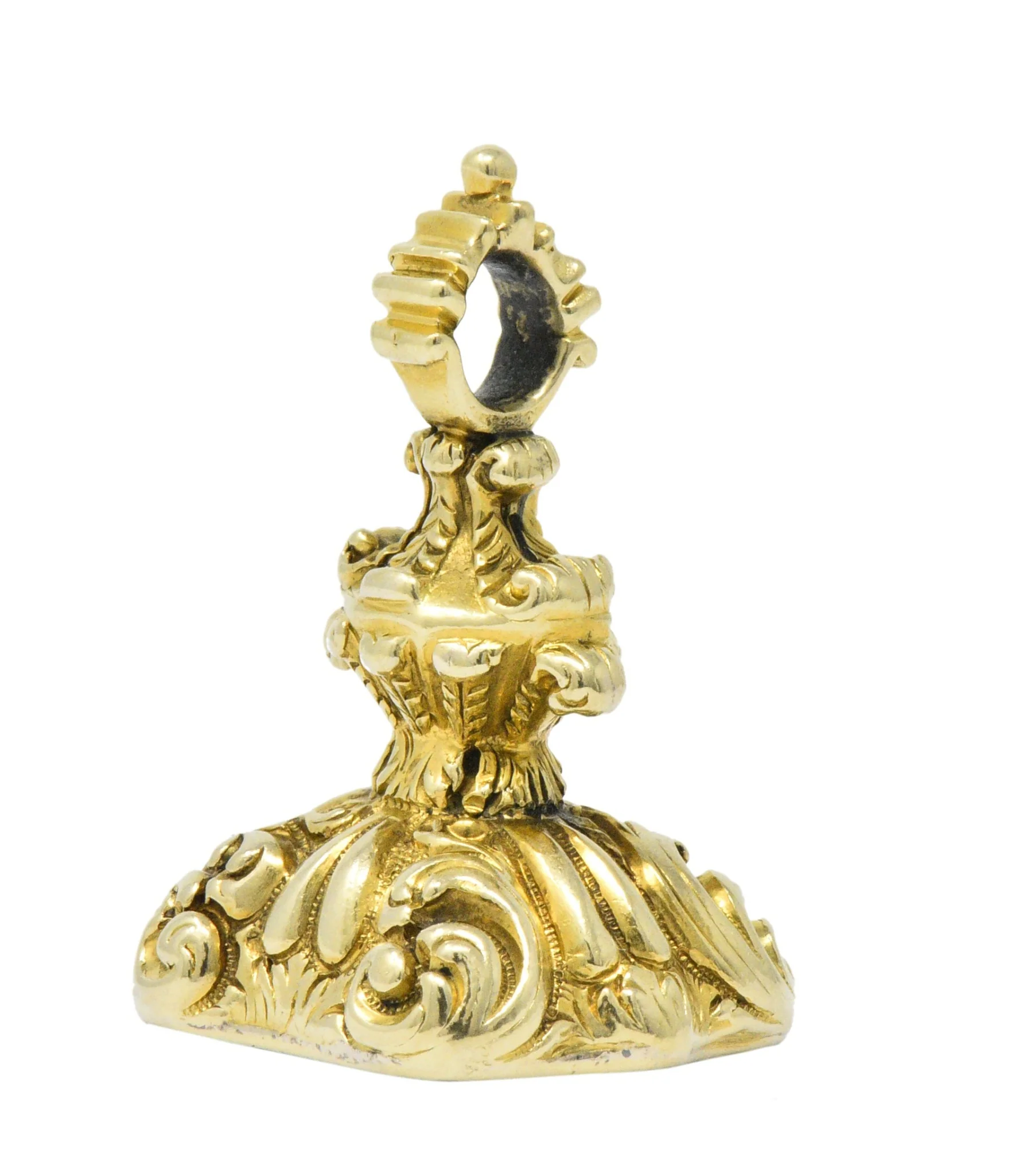 Victorian Stag Carnelian Intaglio 14 Karat Gold Fob/Charm - Image 5