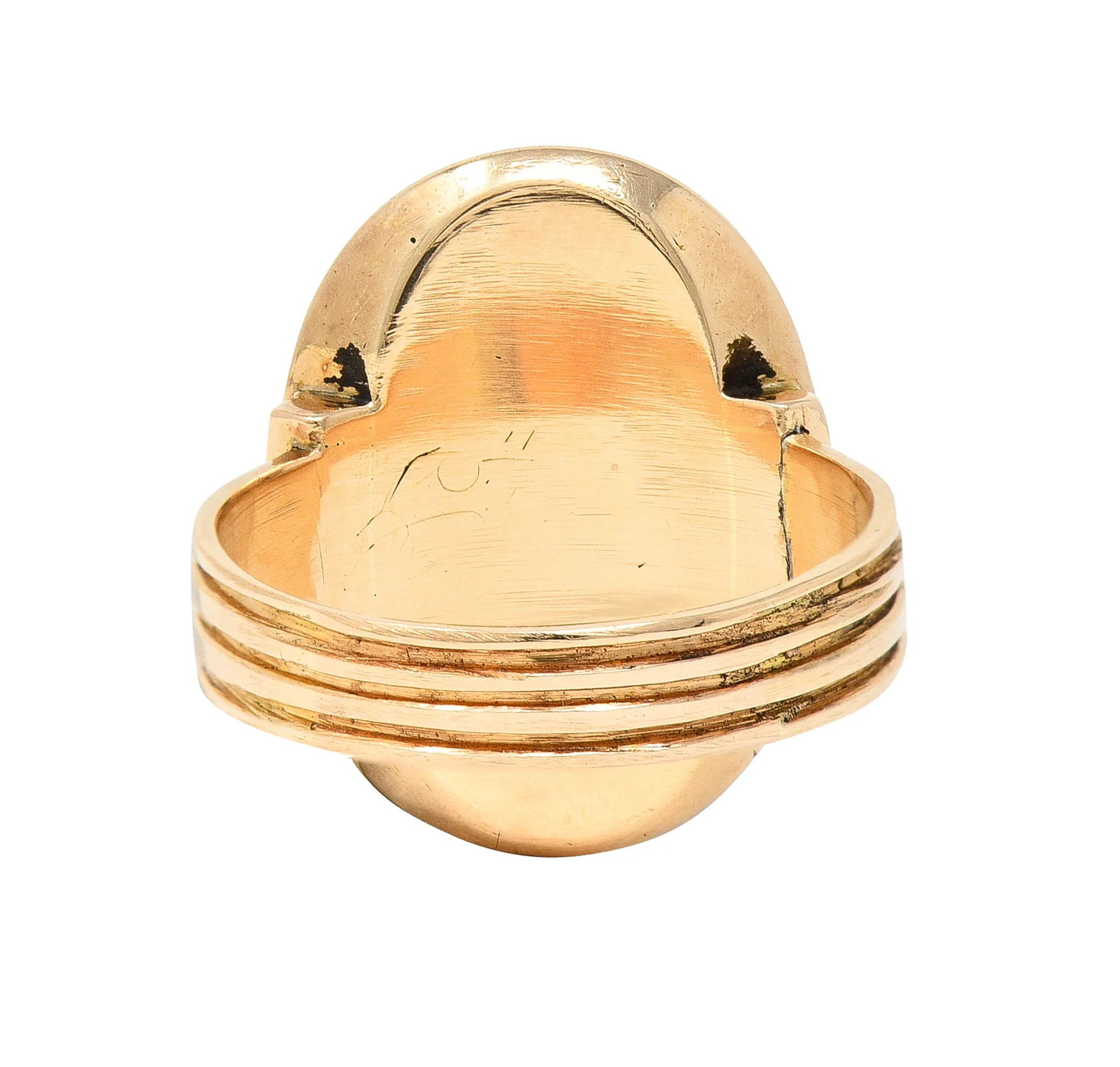 Victorian Tiger's Eye 14 Karat Rose Gold Carved Hercules Cameo Antique Unisex Ring - Image 4