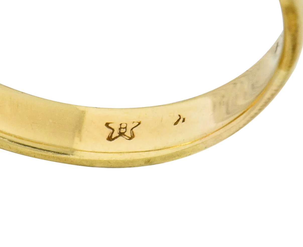 Vintage 0.65 CTW Diamond 18 Karat Gold Five Stone Anniversary Band Ring - Image 7