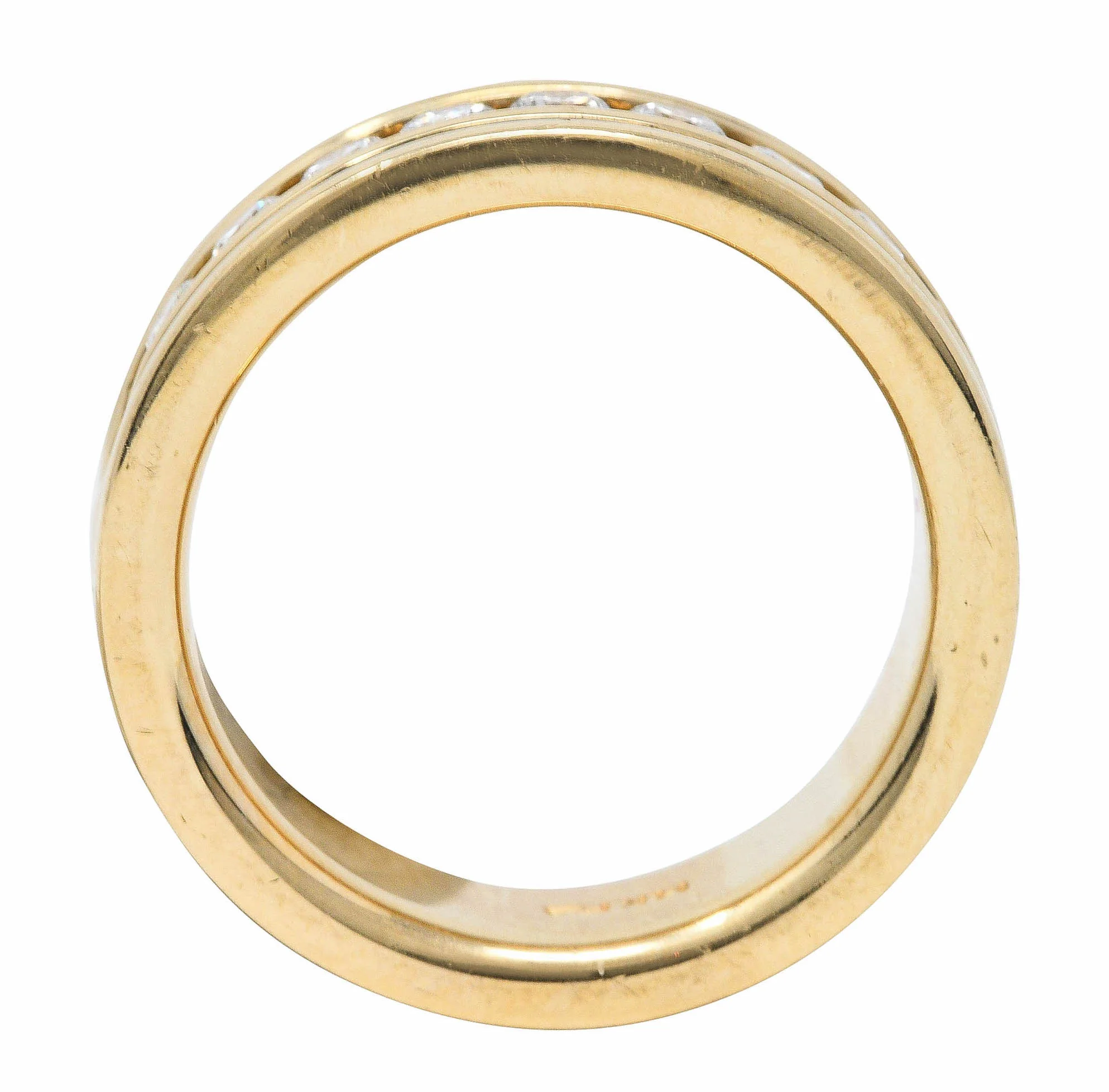 Vintage 1.25 CTW Diamond 14 Karat Gold Men's Wedding Band Ring - Image 8
