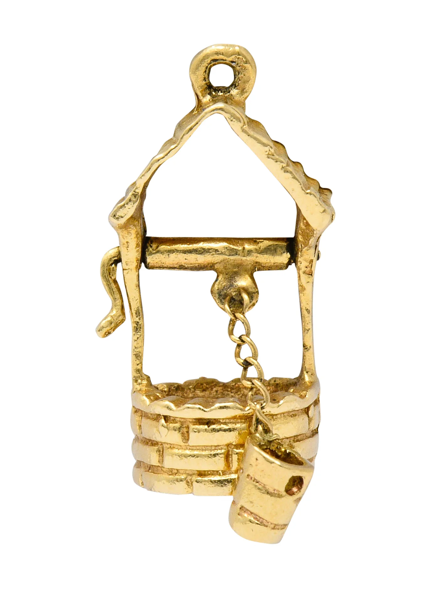Vintage 14 Karat Gold Wishing Well Charm - Image 2