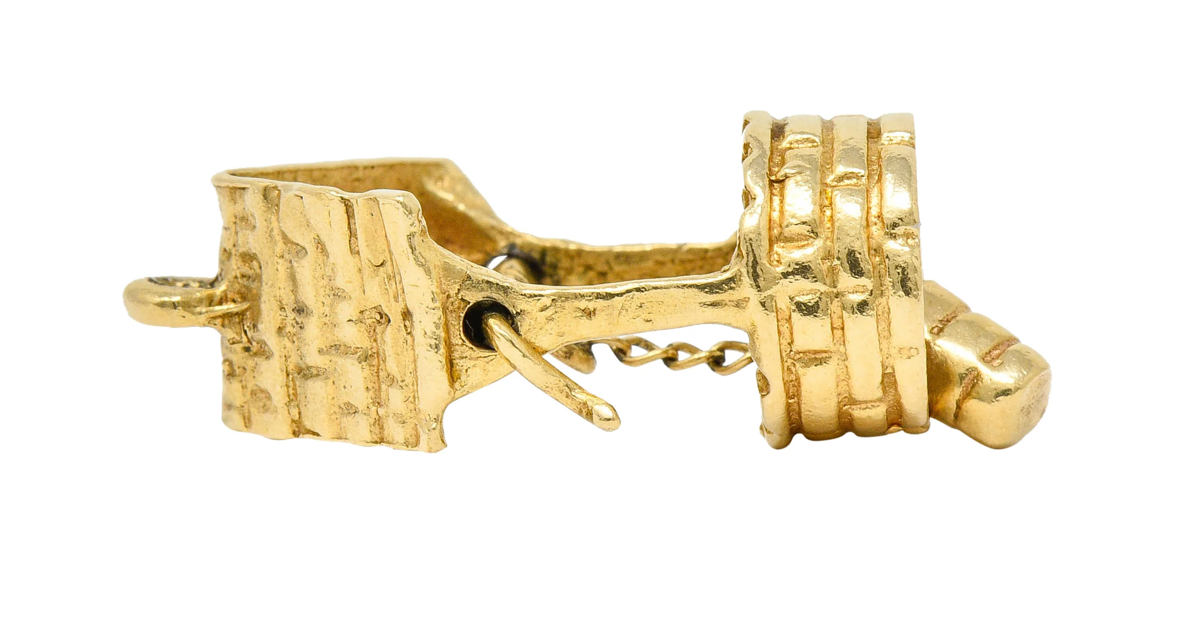 Vintage 14 Karat Gold Wishing Well Charm - Image 9