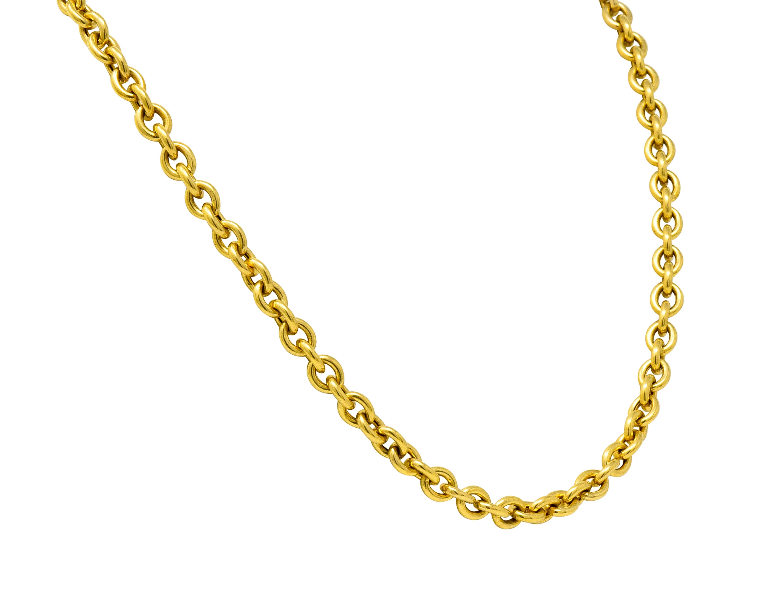 Vintage 14 Karat Yellow Gold 30 Inch Cable Chain Unisex Necklace - Image 4