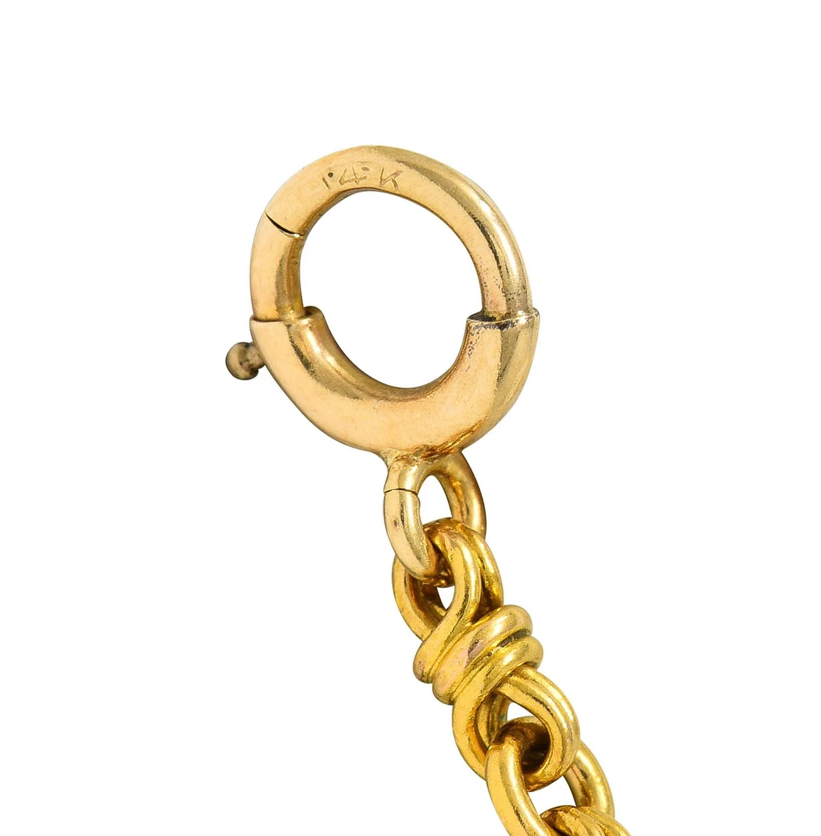 Vintage 14 Karat Yellow Gold Infinity Link Chain Necklace - Image 6