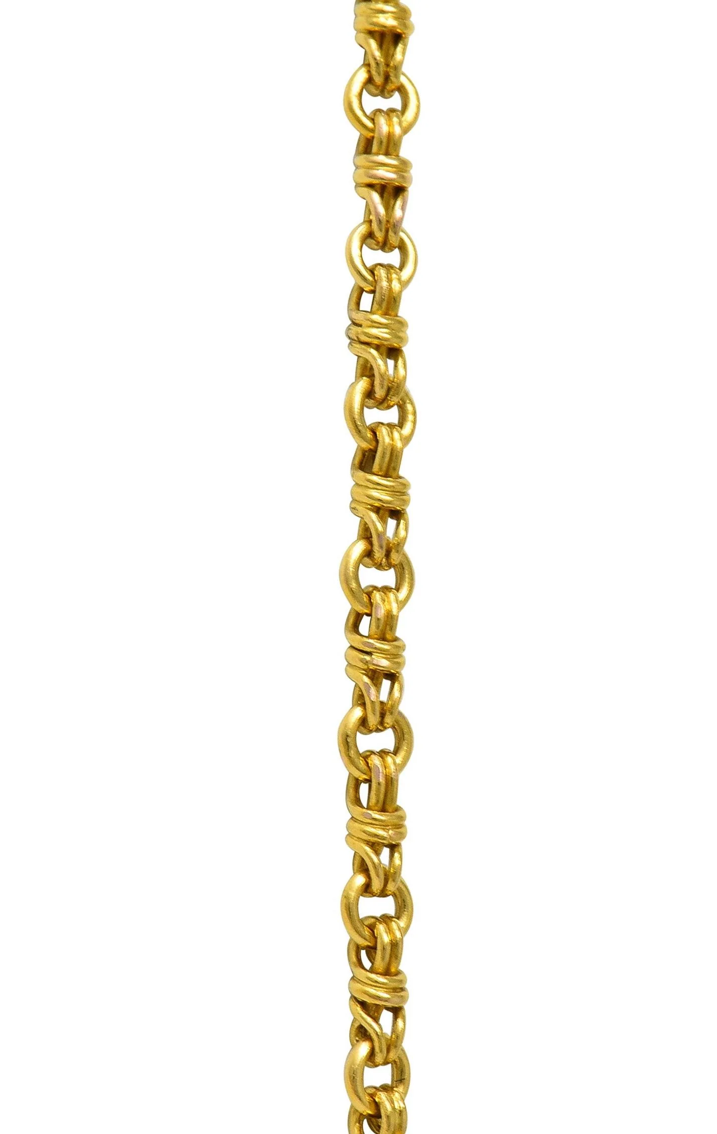 Vintage 14 Karat Yellow Gold Infinity Link Chain Necklace - Image 7