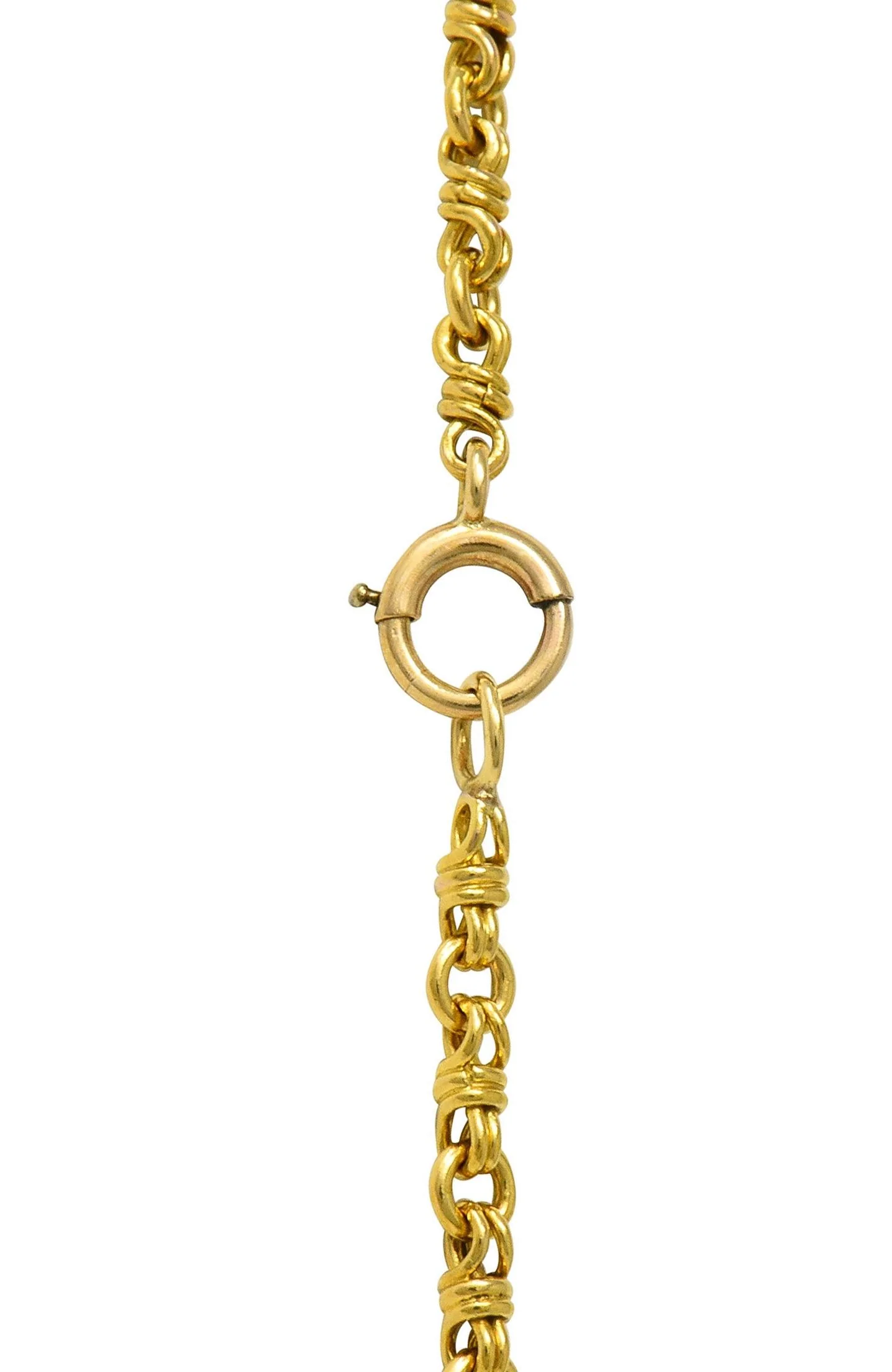Vintage 14 Karat Yellow Gold Infinity Link Chain Necklace - Image 8
