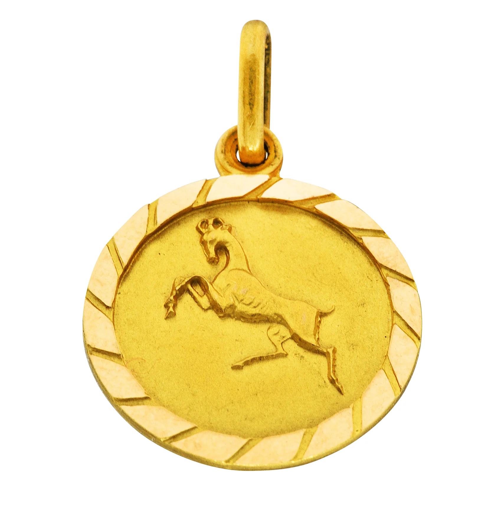 Vintage 18 Karat Gold Aries Zodiac Charm