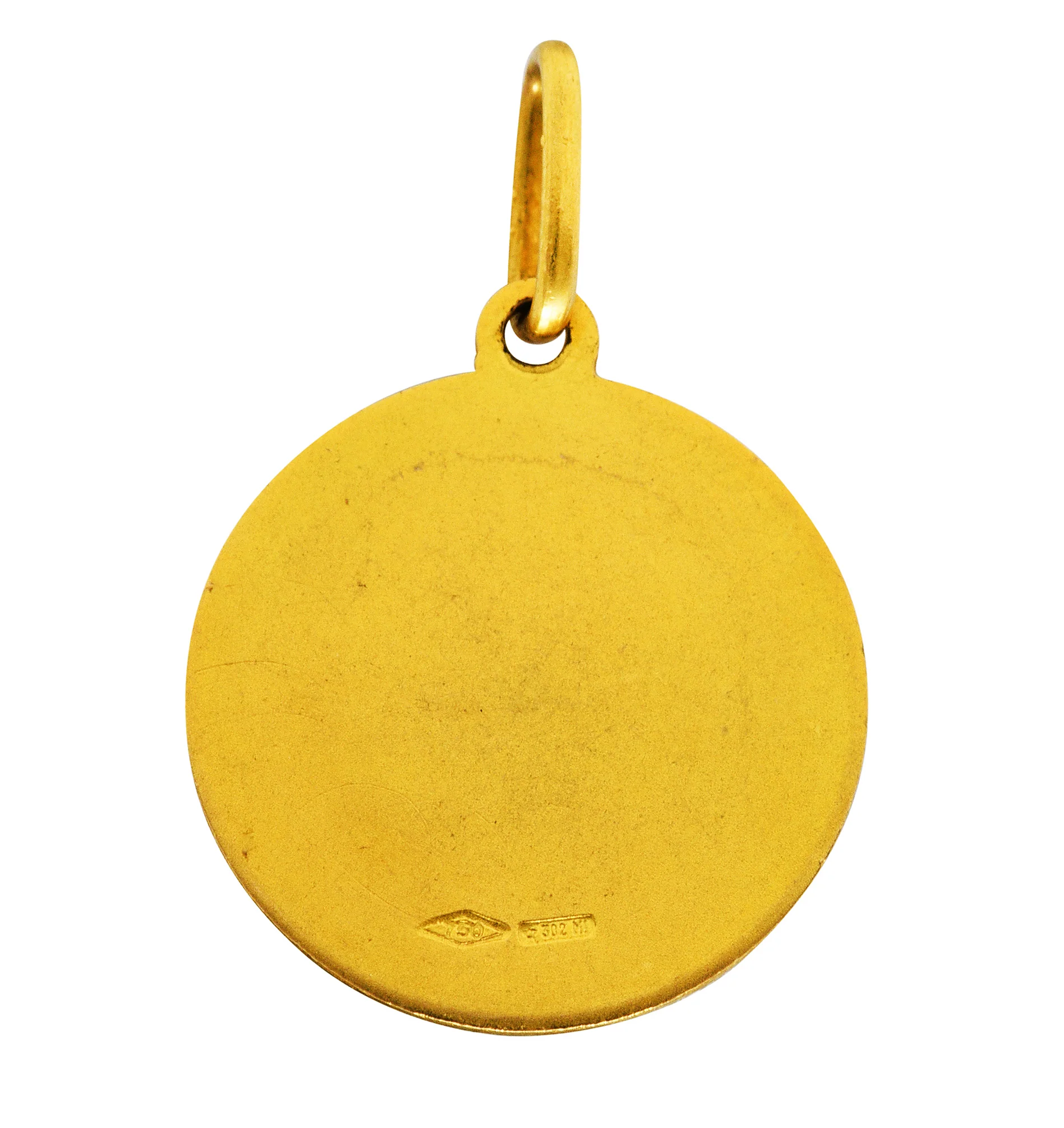 Vintage 18 Karat Gold Libra Zodiac Charm - Image 3