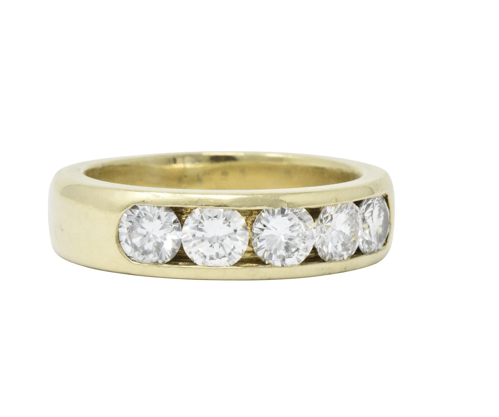 Vintage 2.75 CTW Diamond 18 Karat Gold Men's Ring - Image 6