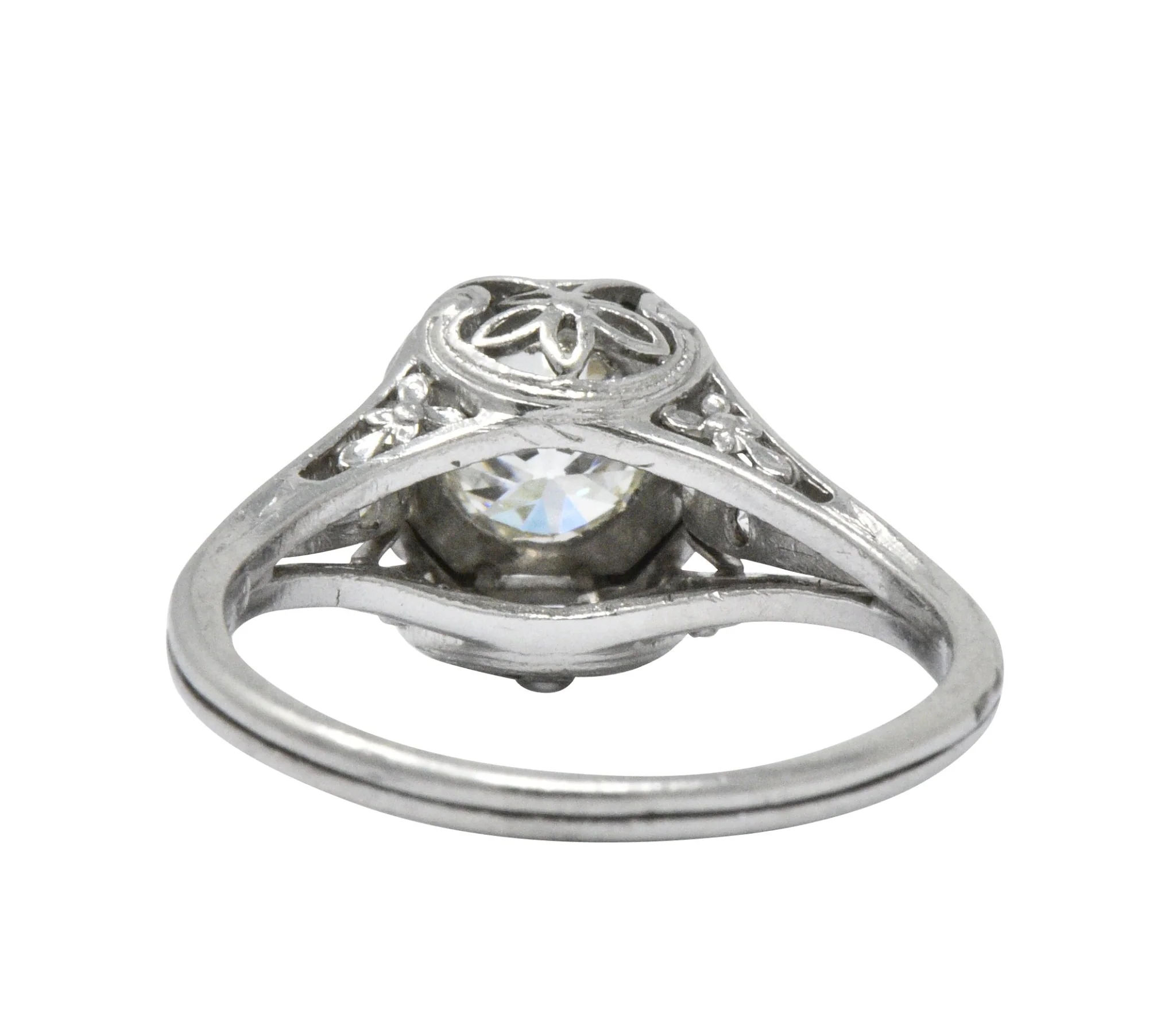 Vintage Art Deco 0.73 CTW Diamond Platinum Engagement Ring - Image 6