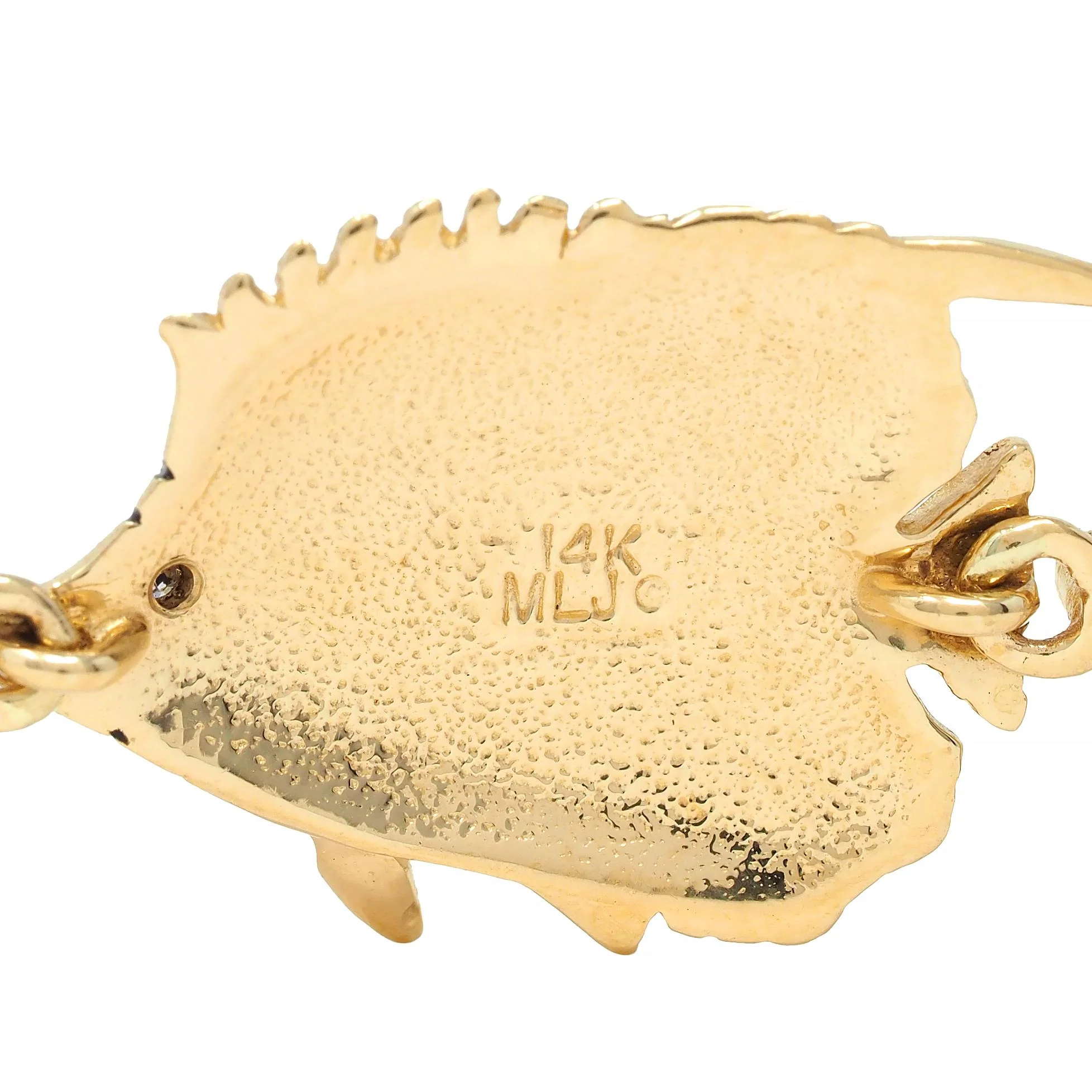 Vintage Diamond Enamel 14 Karat Yellow Gold Tropical Fish Link Bracelet - Image 9