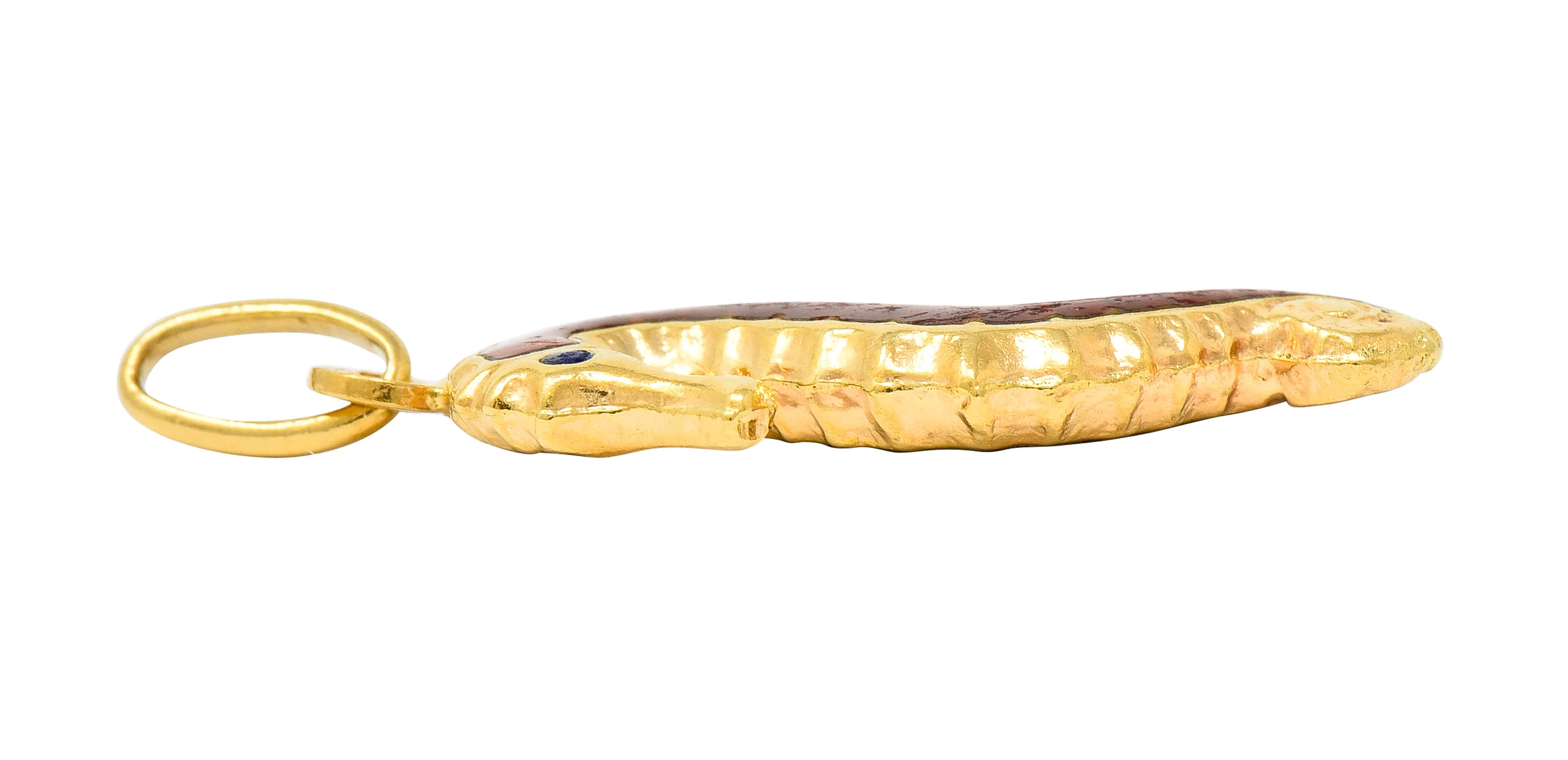 Vintage Italian Enamel 18 Karat Gold Seahorse Charm Circa 1960 - Image 7