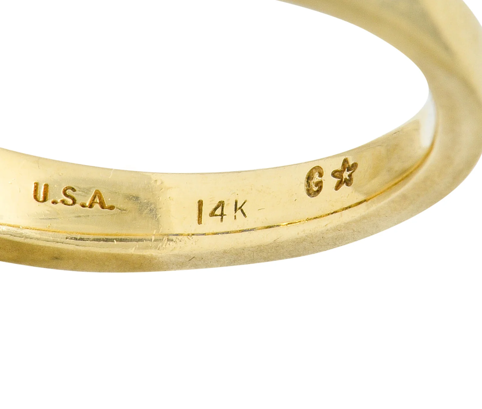 Vintage Sapphire 14 Karat Gold Channel Band Ring - Image 7