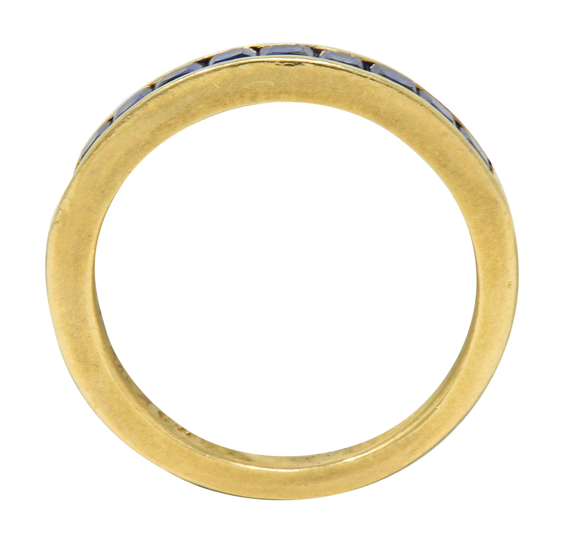 Vintage Sapphire 14 Karat Gold Channel Band Ring - Image 8