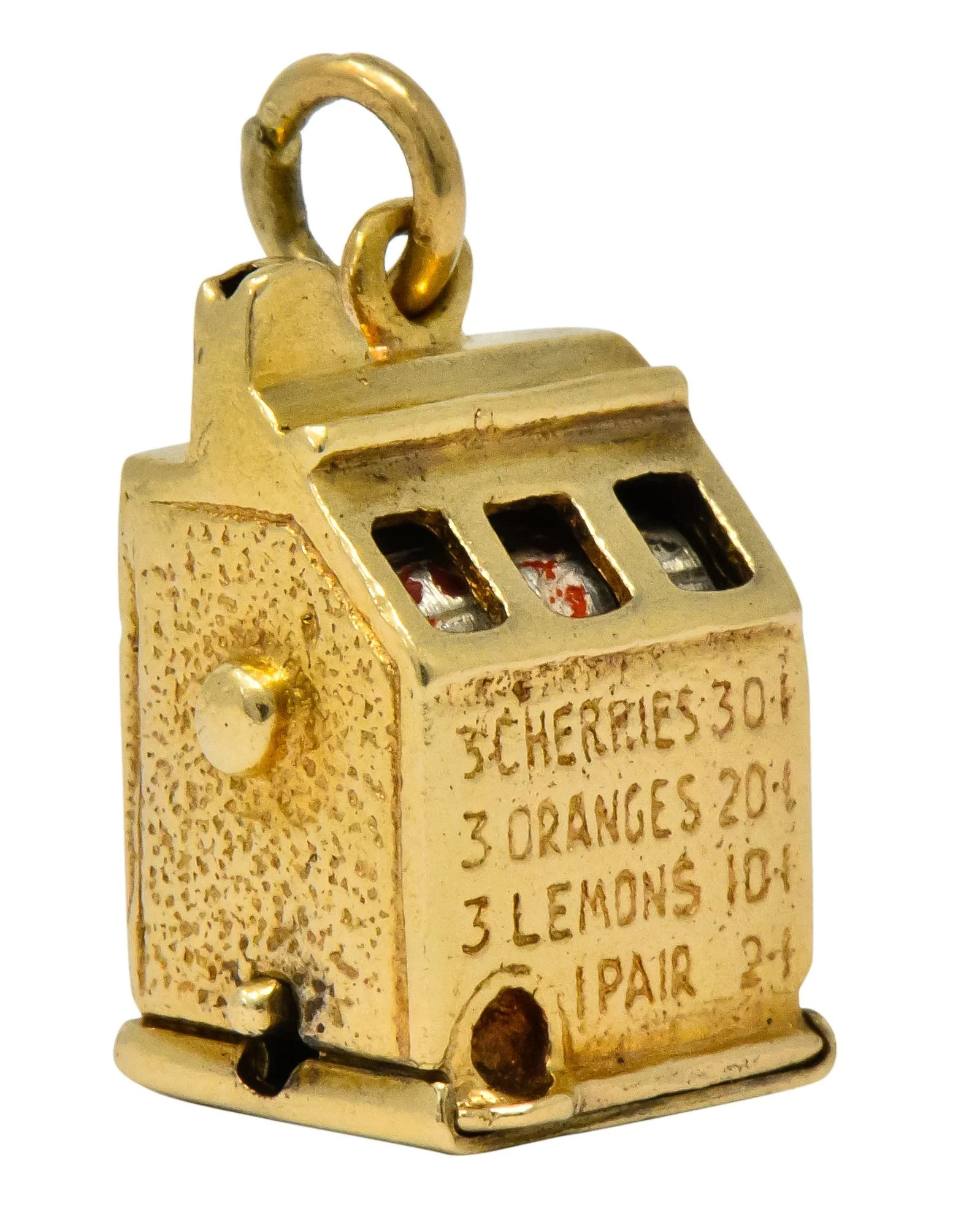 Walter Lampl Articulated Art Deco 14 Karat Gold Slot Machine Charm - Image 3