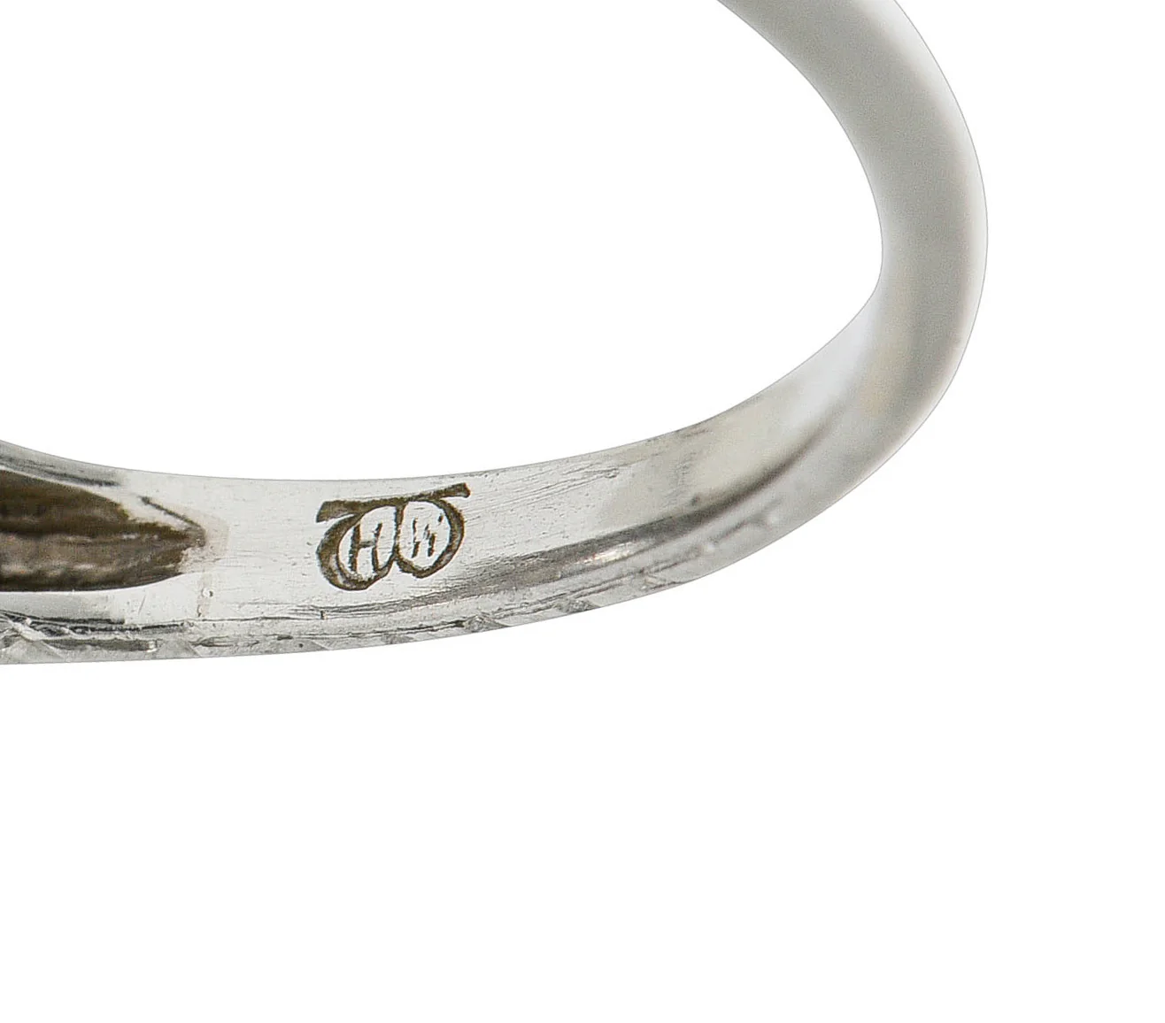 Wheeler & Co. Edwardian 1.05 CTW Diamond Platinum Scrolled Engagement Ring - Image 12