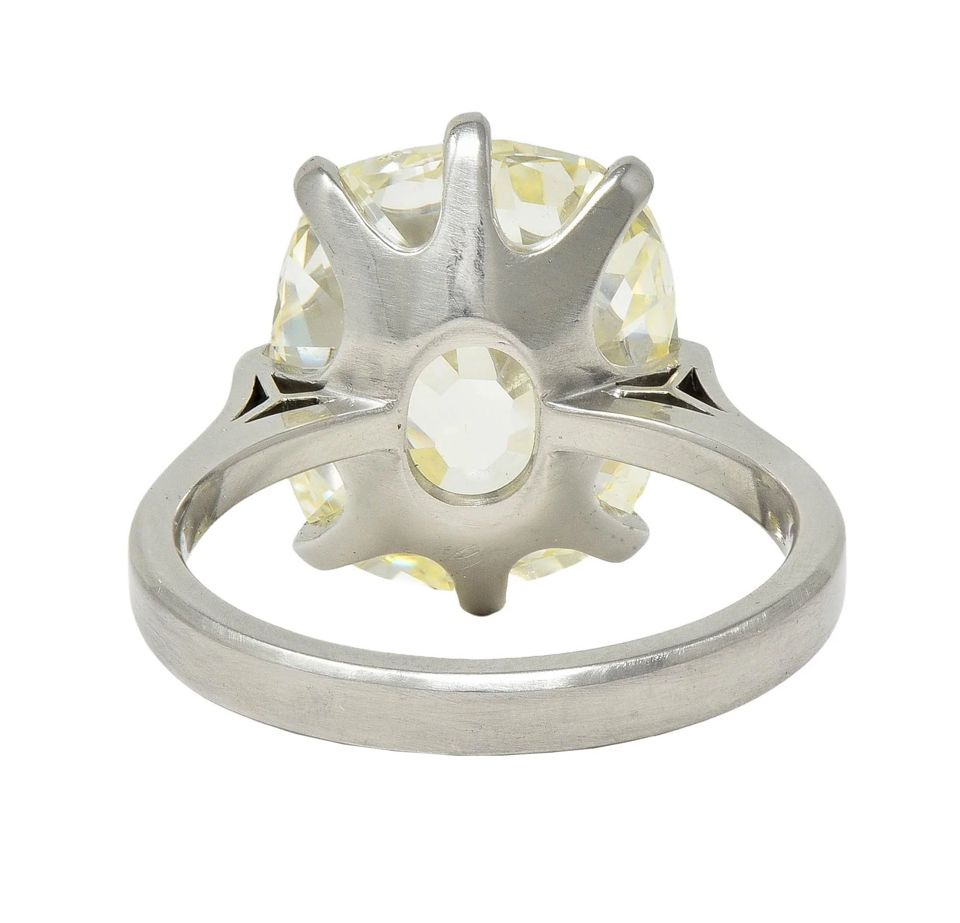 Wilson's Bespoke 10.18 CT Old Mine Cut Butter Diamond™ Platinum Solitaire Engagement Ring GIA - Image 5