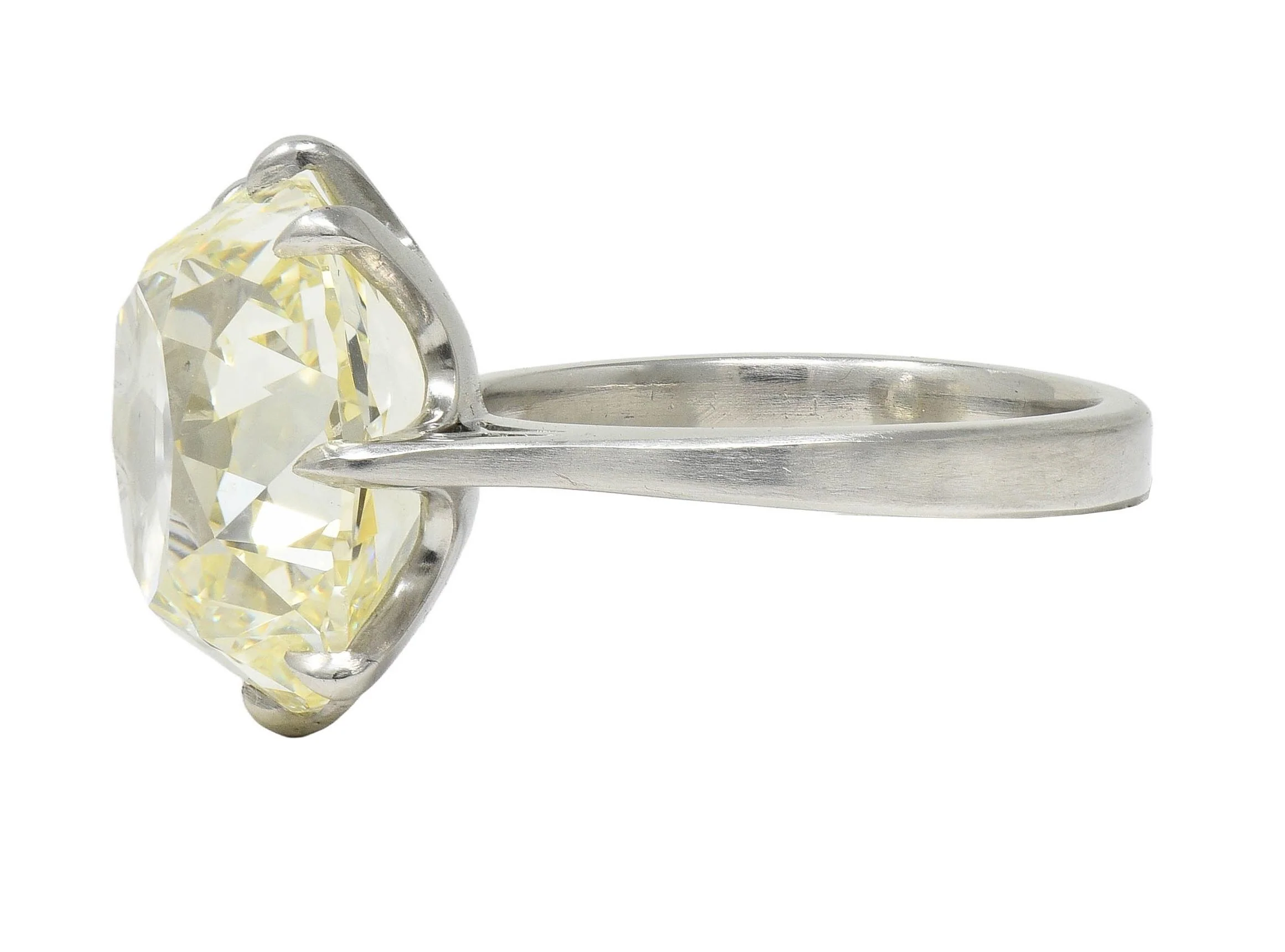 Wilson's Bespoke 10.18 CT Old Mine Cut Butter Diamond™ Platinum Solitaire Engagement Ring GIA - Image 6