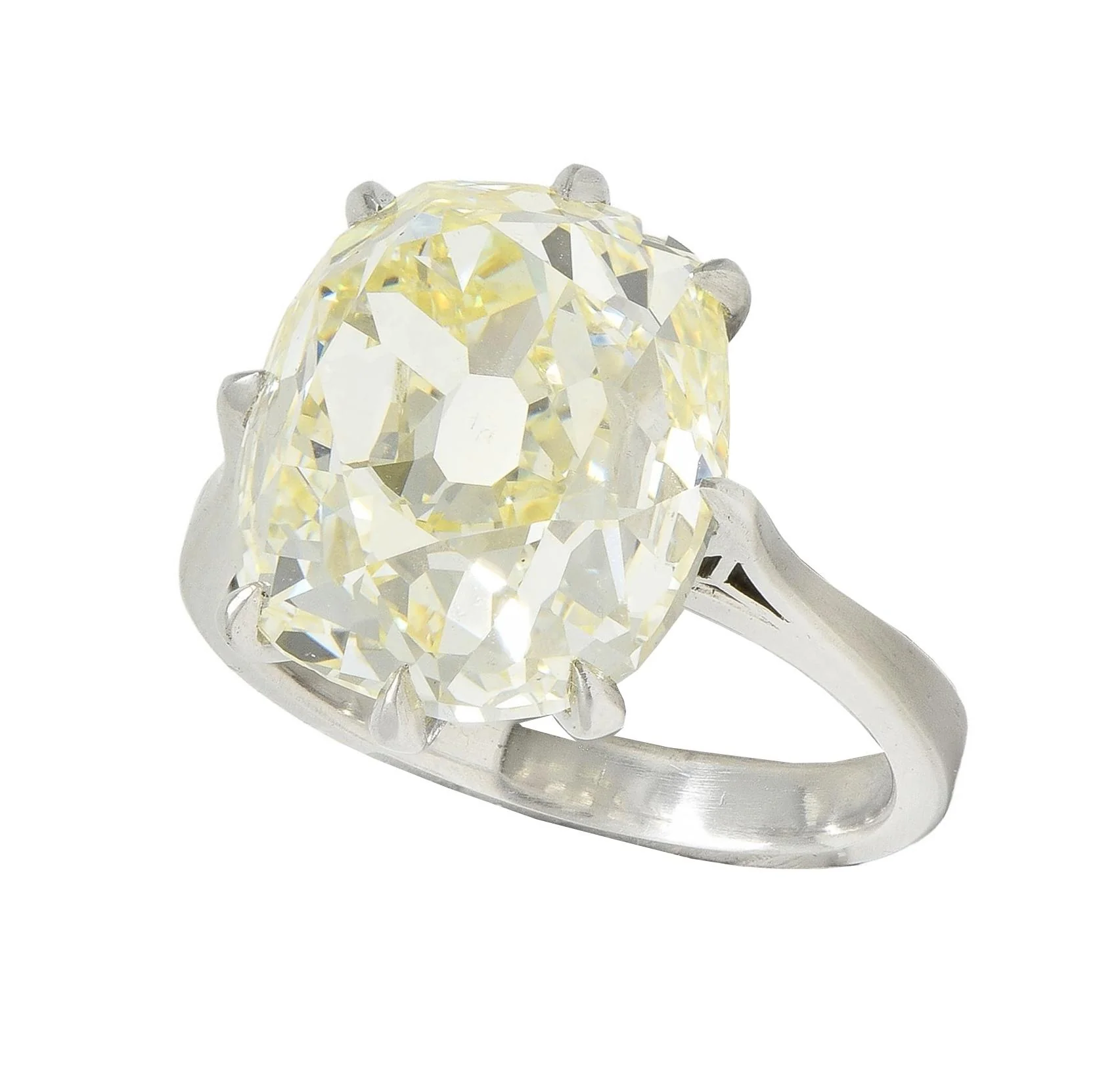 Wilson's Bespoke 10.18 CT Old Mine Cut Butter Diamond™ Platinum Solitaire Engagement Ring GIA - Image 8